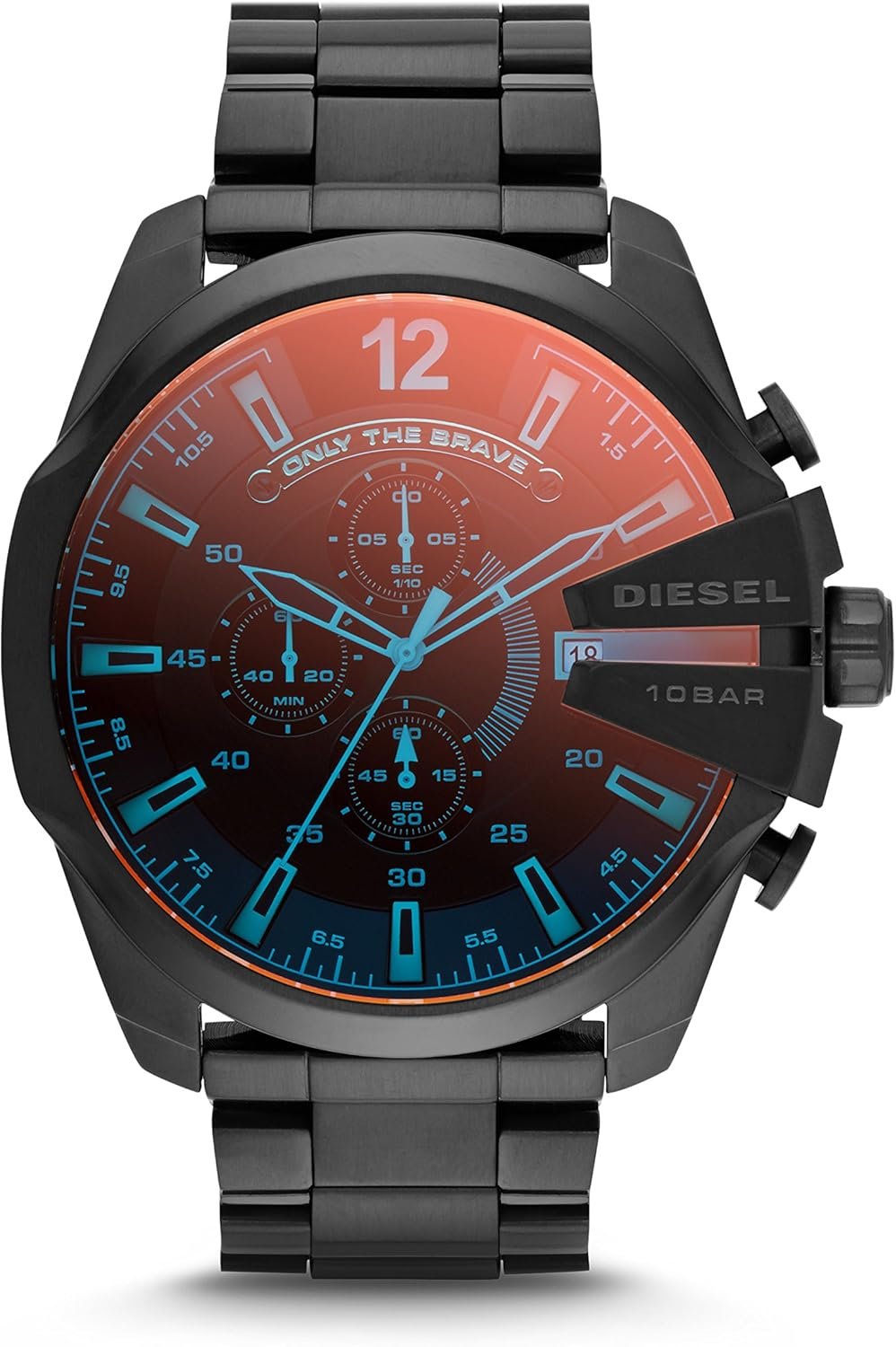 Diesel Mega Chief Stainless Steel Men's Watch with Analog or Digital Movement - Image 2
