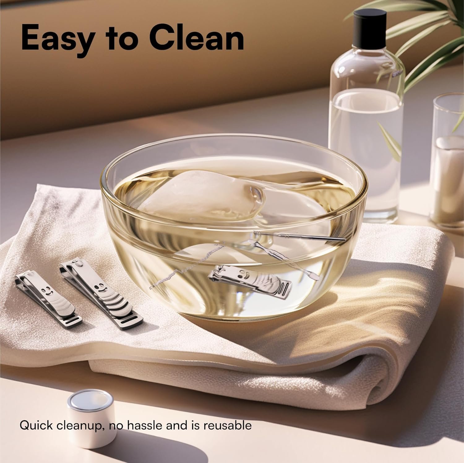 H&S Manicure Set - Pedicure & Manicure Kit for Women & Men - 14 pcs - Stainless Steel Nail Clippers & Cuticle Remover - Cutter Trimming Grooming Tools with Leather Case - Mens Manicure Set with Case - Image 8