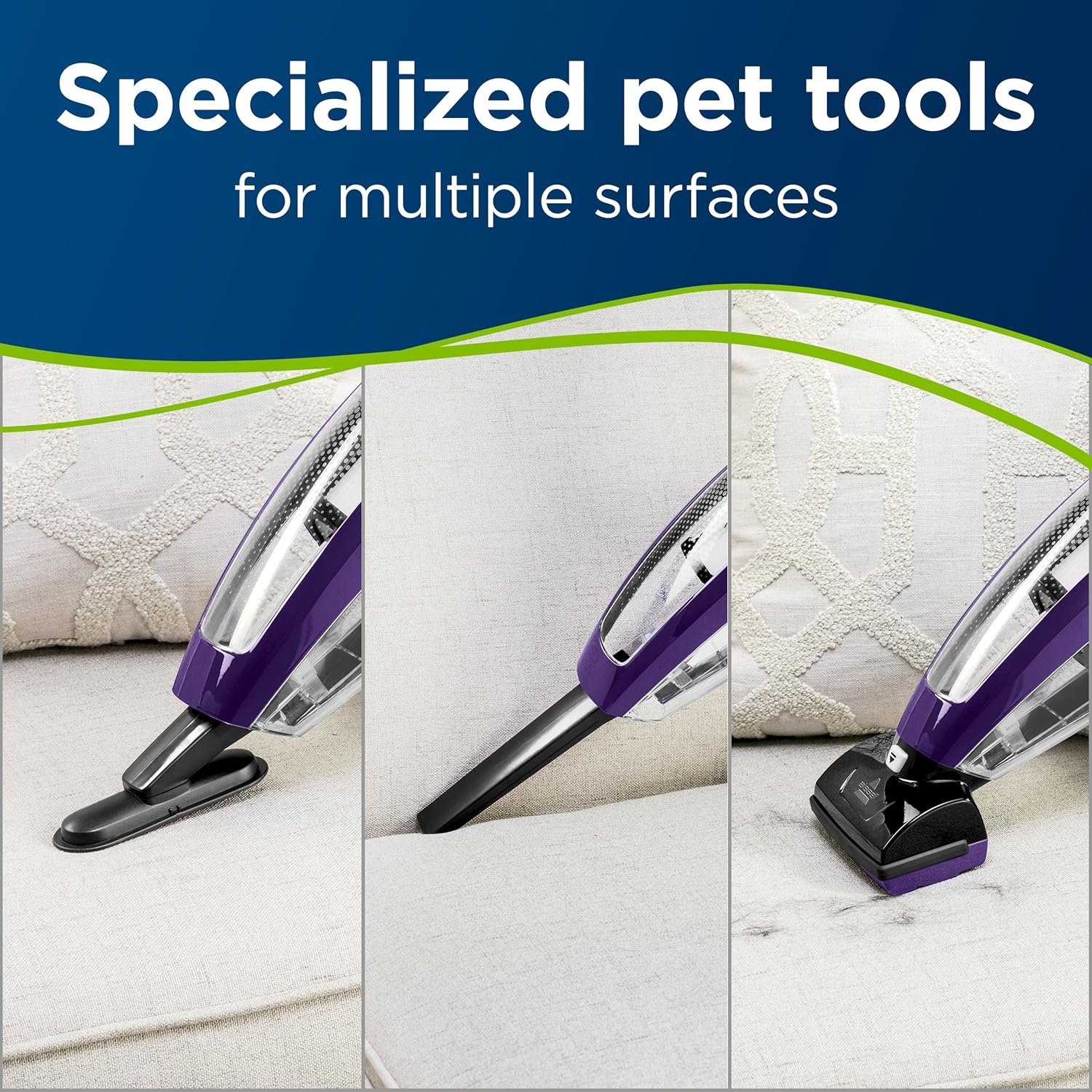 Bissell Pet Hair Eraser Lithium Ion Cordless Hand Vacuum, Purple - Image 7