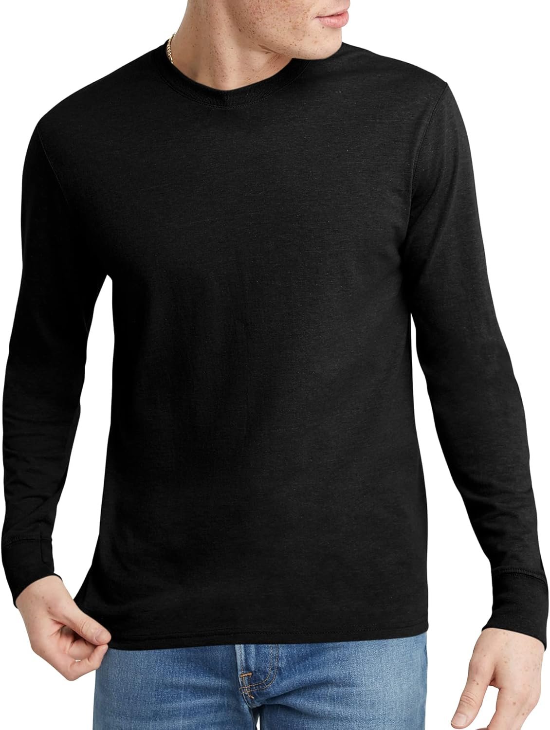 Hanes Men's Originals Long Sleeve T-Shirt, Lightweight Tri-Blend Jersey Tee for Men, Available in Tall - Image 2