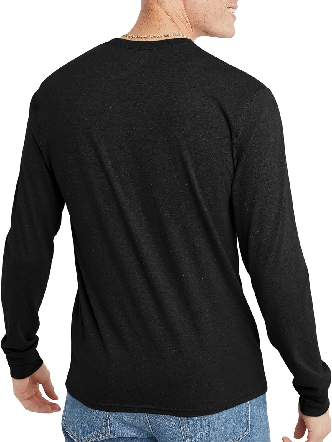 Hanes Men's Originals Long Sleeve T-Shirt, Lightweight Tri-Blend Jersey Tee for Men, Available in Tall - Image 3