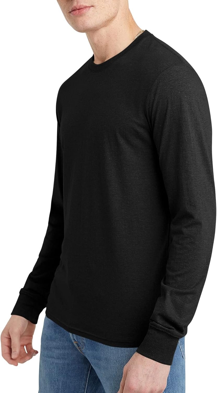 Hanes Men's Originals Long Sleeve T-Shirt, Lightweight Tri-Blend Jersey Tee for Men, Available in Tall - Image 4