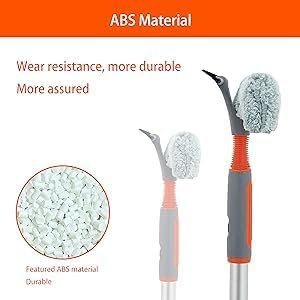 Professional Window Squeegee Cleaner, 2 in 1 Shower Squeegee with Extension Pole, 62‘’ Telescopic Window Washing Equipment with Bendable Head, Glass Cleaning Tools for Indoor/Outdoor High Window - Image 10