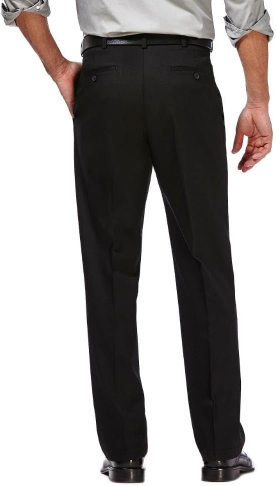 Haggar Men's Premium No Iron Khaki Classic Fit Flat Front Casual Pant (Regular and Big & Tall Sizes) - Image 3