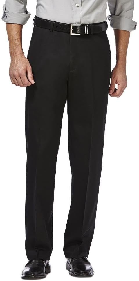 Haggar Men's Premium No Iron Khaki Classic Fit Flat Front Casual Pant (Regular and Big & Tall Sizes) - Image 2