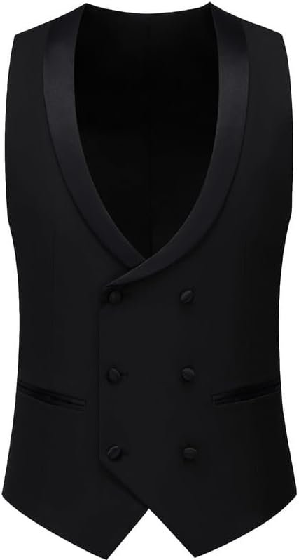 MAGE MALE Men's 3 Piece Suit One Button Slim Fit Formal Wedding Prom Tuxedo Suits Party Dinner Blazer Vest Pants Set - Image 6