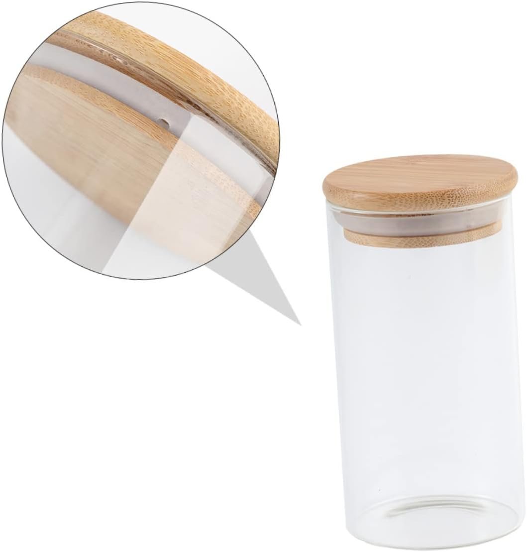 Luxshiny Glass Sealed Jar Set 350ml Storage Jars Clamp Lids for Airtight Storage of Cereals Tea Nuts - Image 4