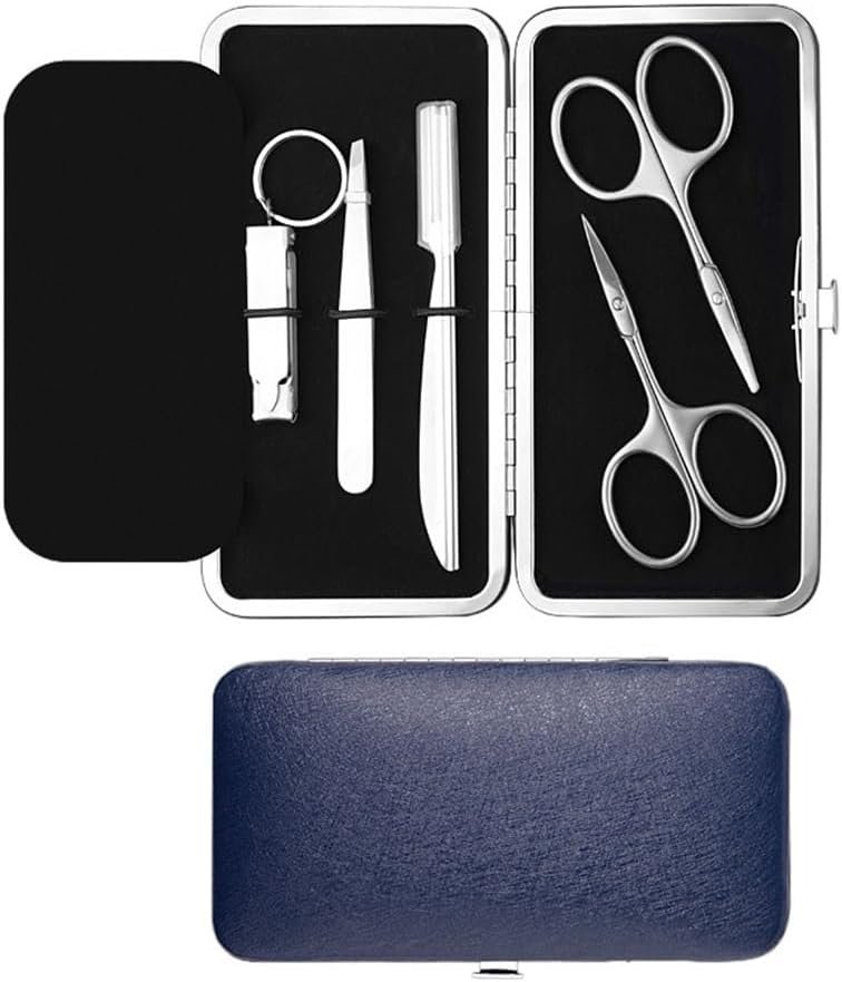 Men's Grooming Kit Nose Hair Scissors Beauty Scissors Eyebrow Trimming Tool Nail Clipper Set - Image 2