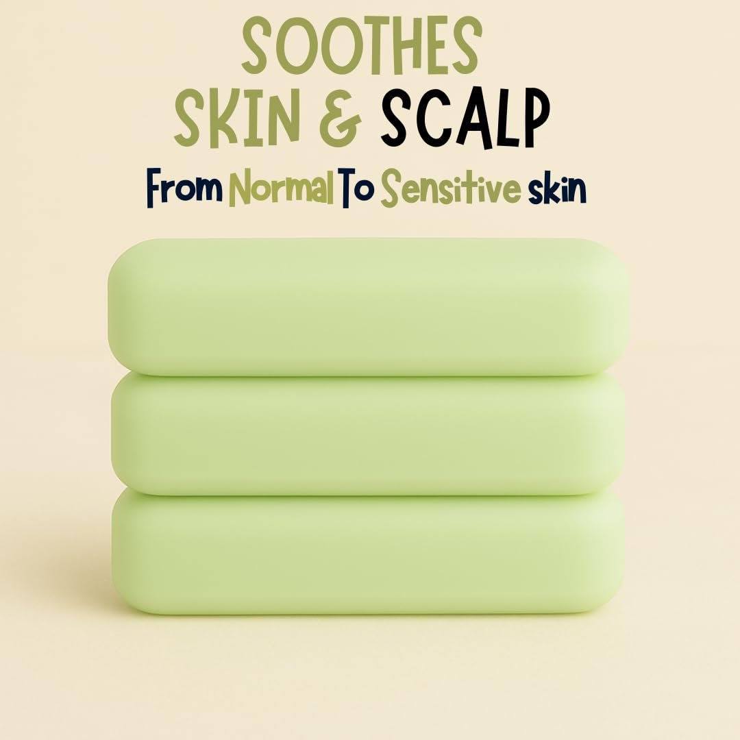 Hypoallergenic Organic Baby Soap Bar - Chamomile & Green Tea Oil - Gentle Cleansing Body Wash for Sensitive Skin | Babies, Toddlers, and Kids | 3-Pack - Image 6