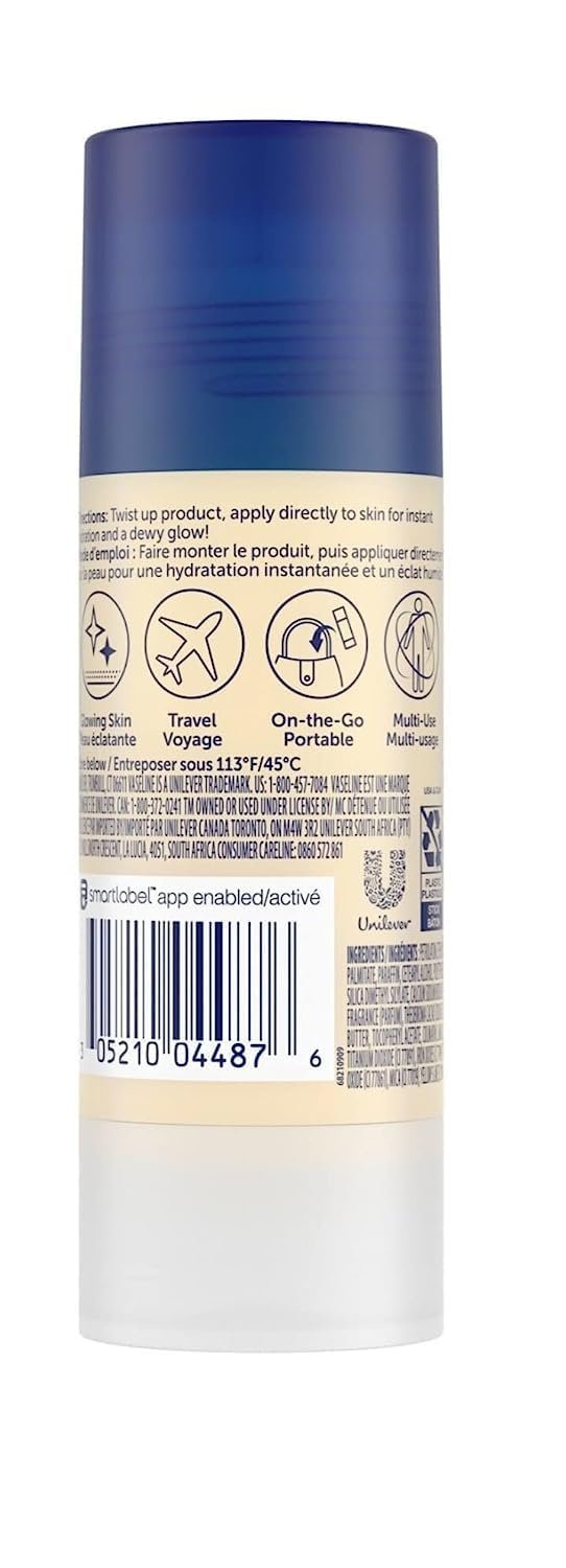 Vaseline Cocoa Shimmer Jelly Stick – Non-Greasy Moisturizer for Glowing Skin, Face & Body Lotion, Travel-Size, 1.4 Oz Ea, Pack of 3. - Image 4