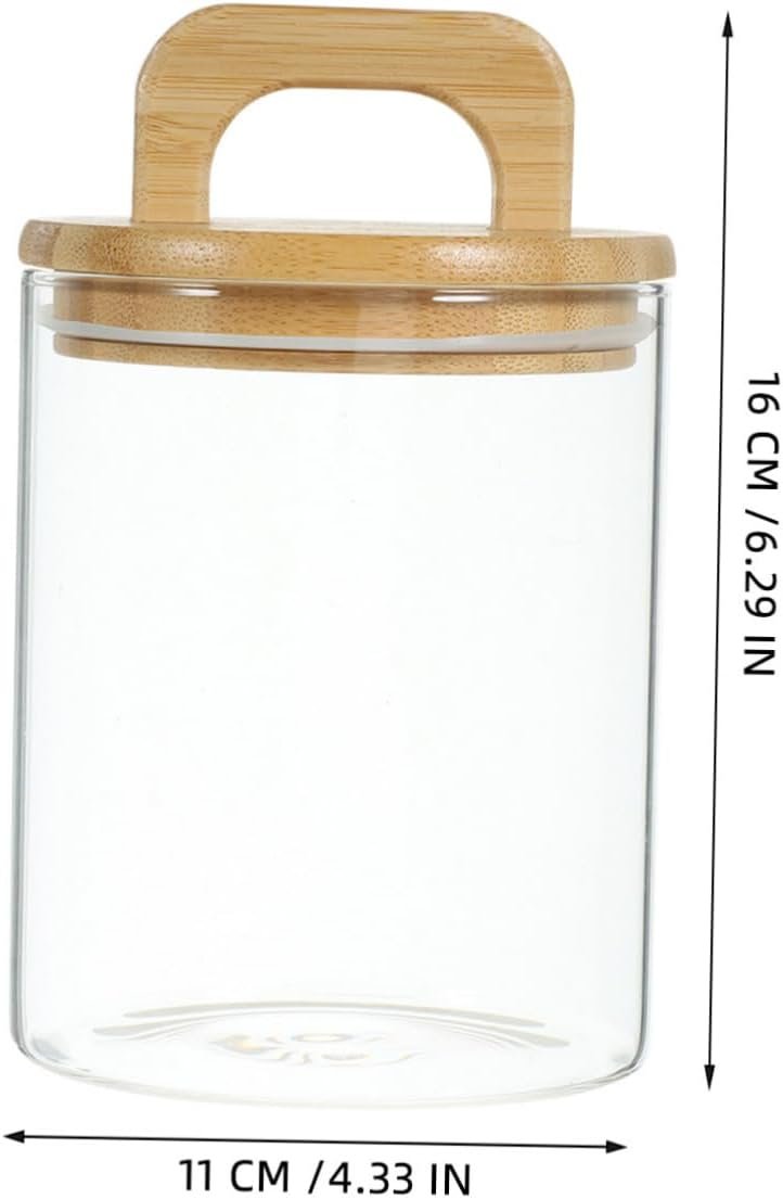 Airtight Glass Storage Jar with Lid Clear Coffee Bean Container Handy Kitchen Canister for Food Storage and Design - Image 8
