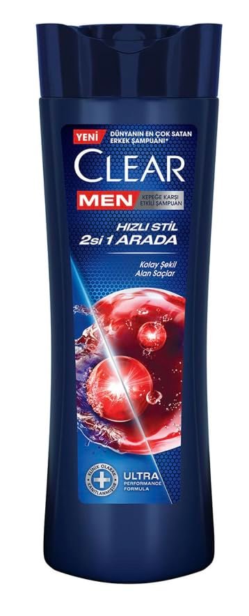 NEW Clear Men Fast Style 2-in-1 Anti-Dandruff Shampoo 350 ml - Image 2