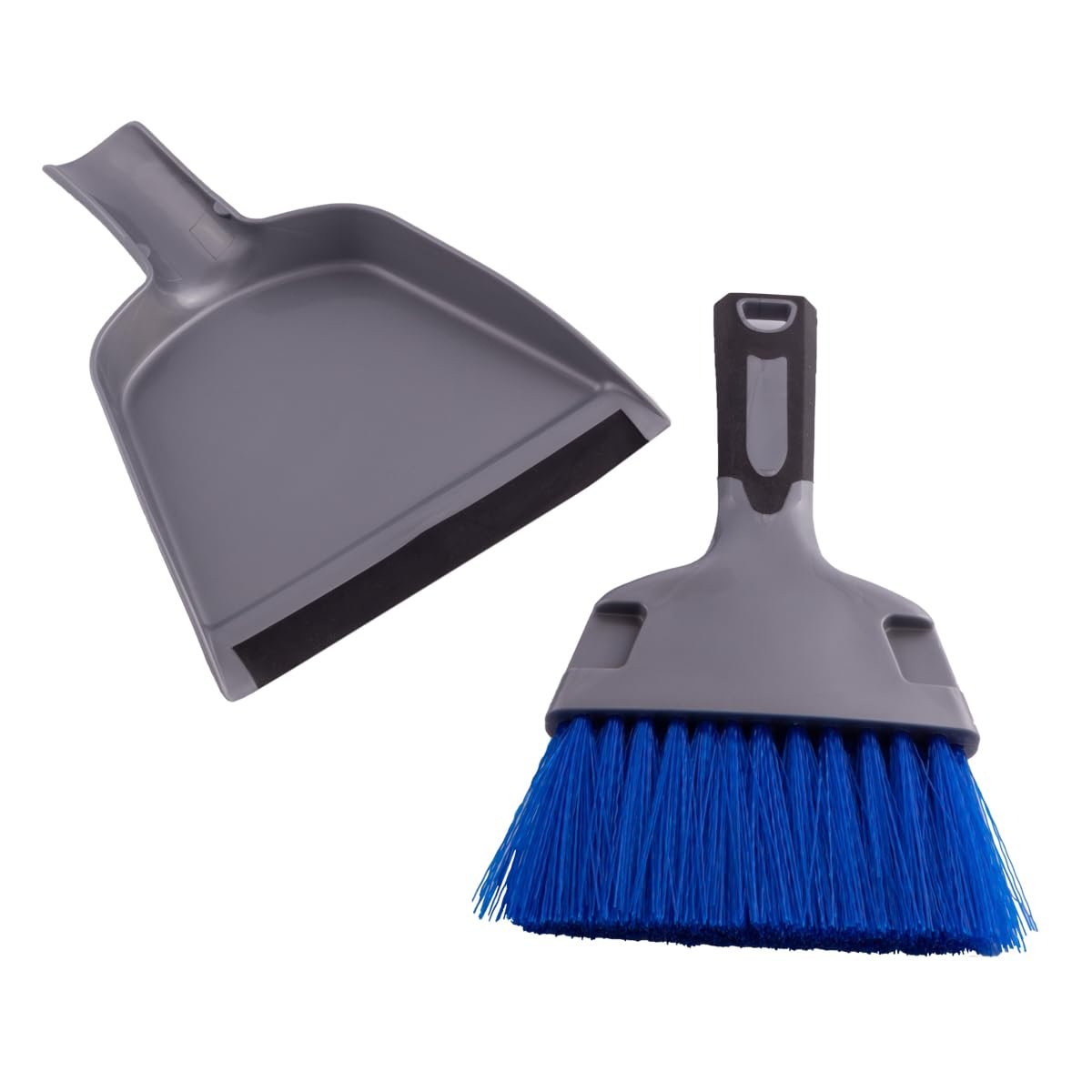 HelpMate Mini Dustpan and Brush HM93500 Small Dust Pan and Hand Broom Mini Broom and Dustpan Set Gray - Image 2