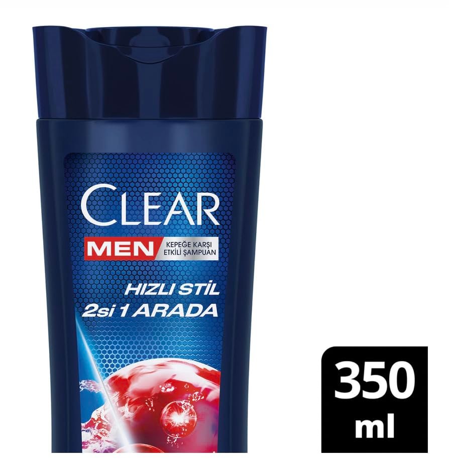 NEW Clear Men Fast Style 2-in-1 Anti-Dandruff Shampoo 350 ml - Image 3