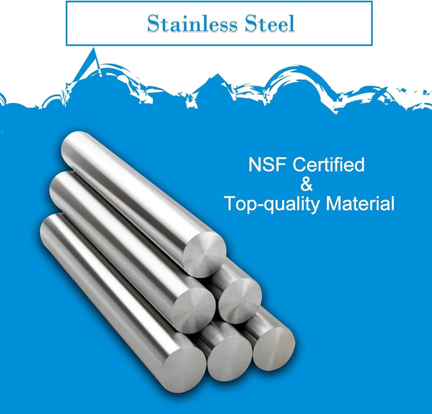 12''x36'' - 2PACKS Wall Mounted Stainless Steel Shelf NSF Commercial Metal Wall Mount Floating Shelving for Kitchen, Restaurant, Food Truck,Garage,Washrooms,Home&Hotel - Image 7