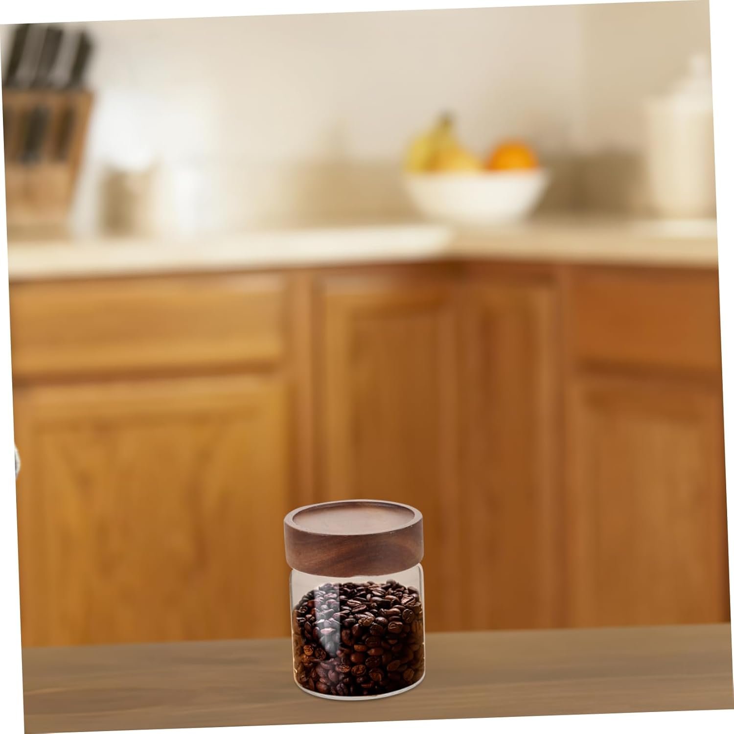 Airtight Glass Storage Jar with Lid Transparent Canister for Coffee Beans Dry Foods and Pantry Organization High Borosilicate Glass Design - Image 6