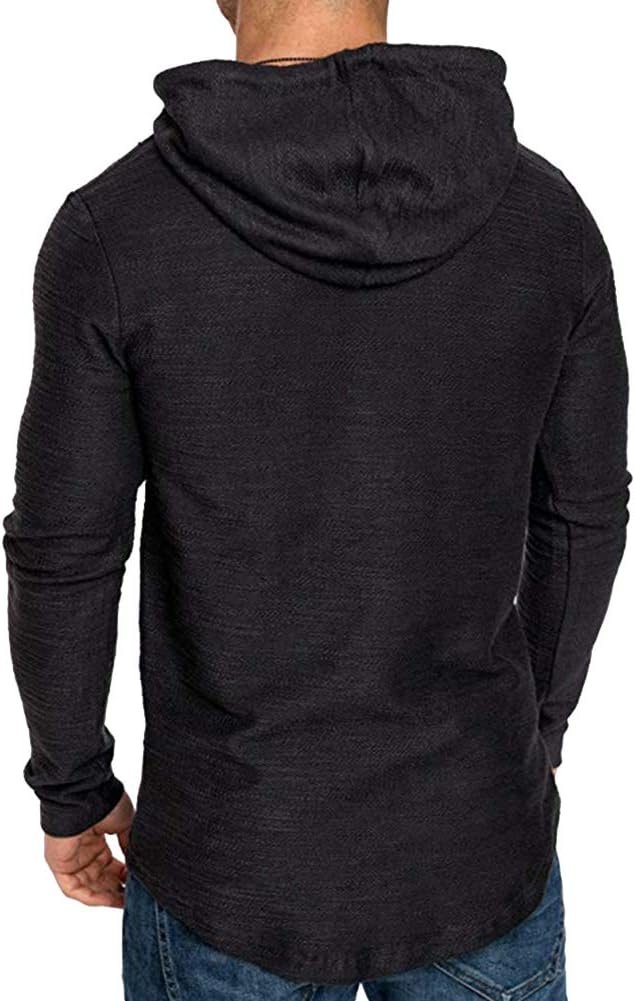 Lexiart Mens Fashion Athletic Hoodies Sport Sweatshirt Solid Color Fleece Pullover - Image 6