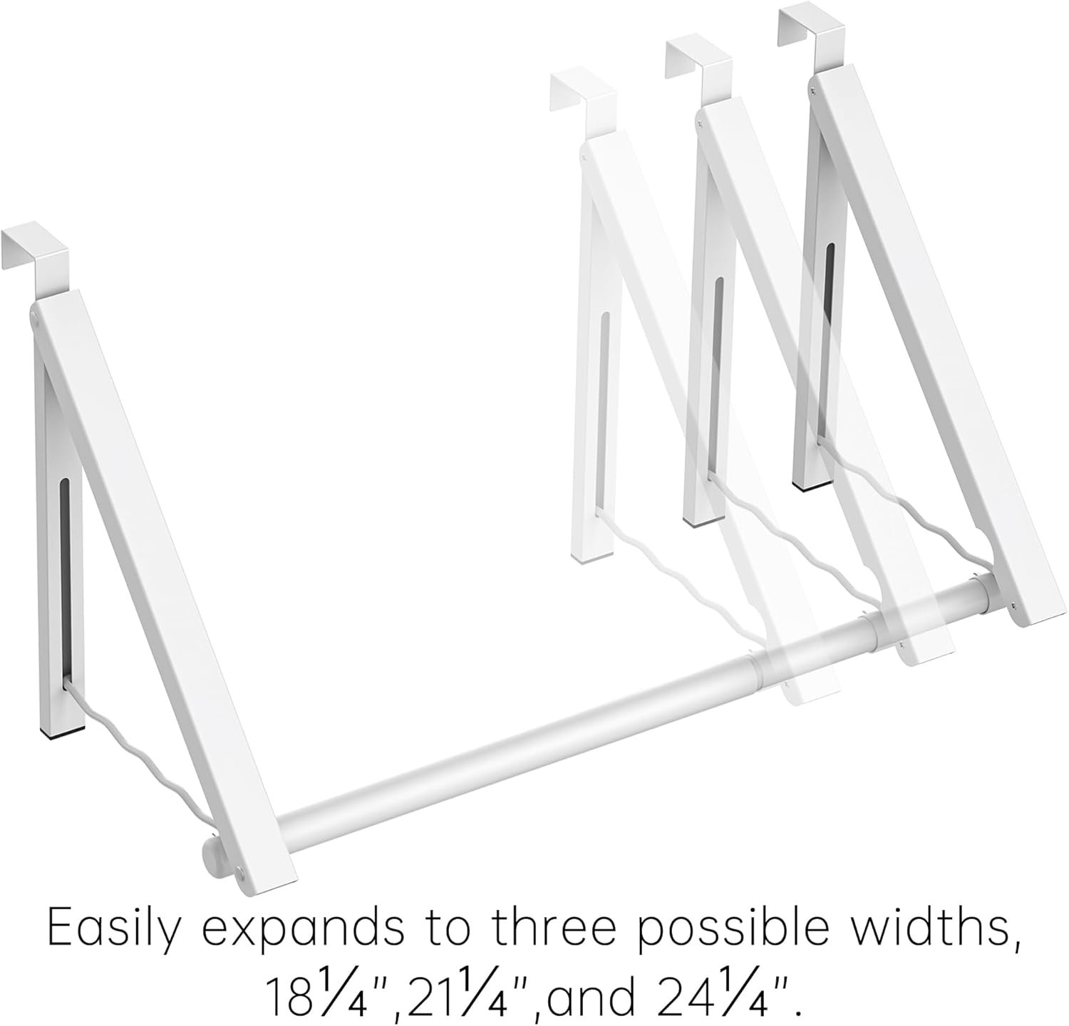 Over The Door Drying Racks for Laundry, Expandable Foldaway Clothes Rail, Suitable for Doors in Bedrooms, Dorms, and Bathrooms - Image 6