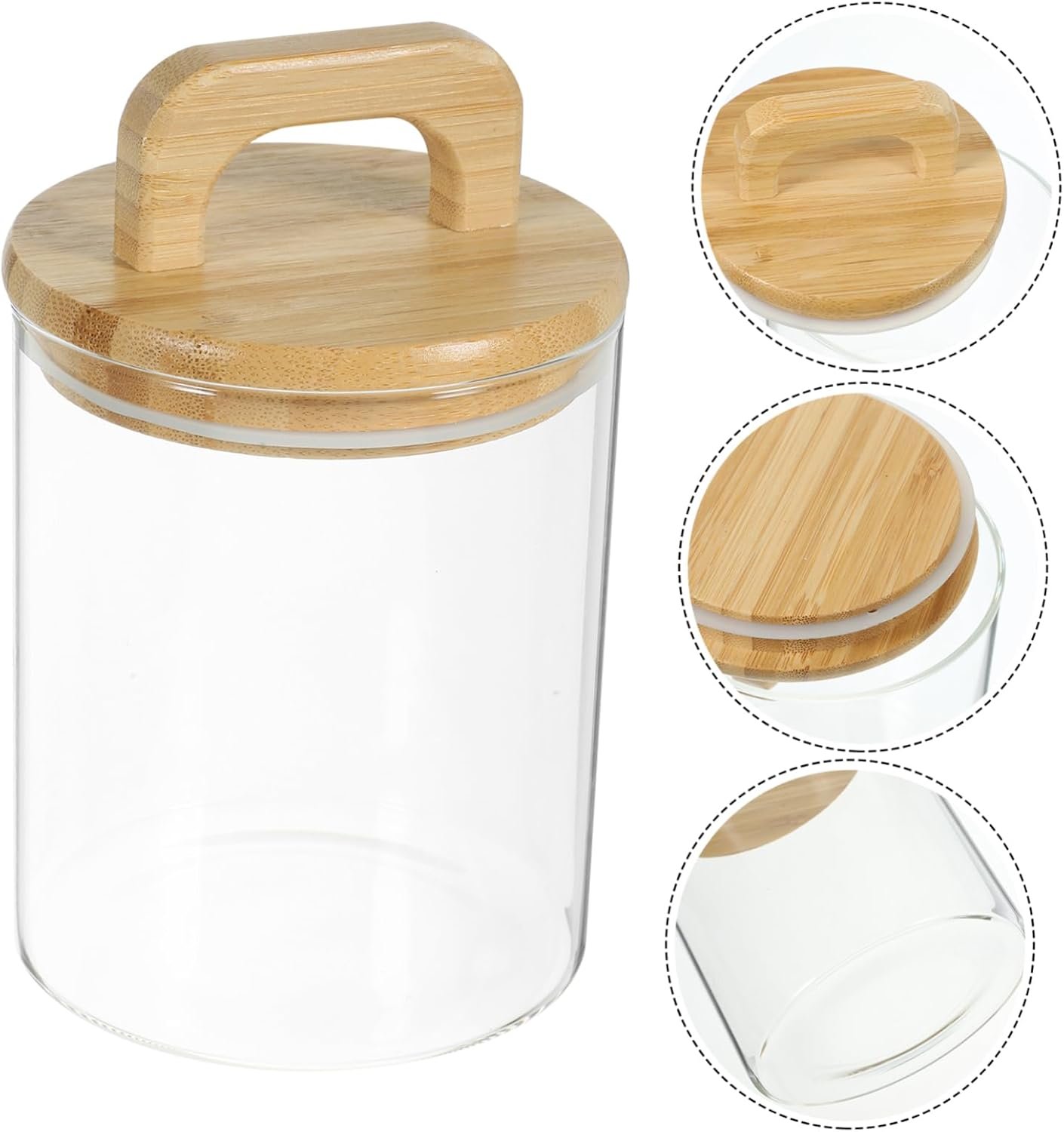 Airtight Glass Storage Jar with Lid Clear Coffee Bean Container Handy Kitchen Canister for Food Storage and Design - Image 9