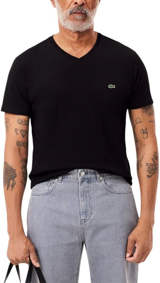 Lacoste Men's Legacy Short Sleeve V-Neck Pima Cotton Jersey T-Shirt - Image 2