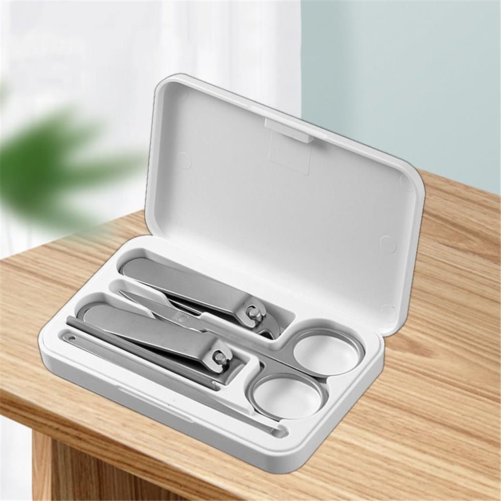 Stainless Steel 5 Piece Manicure Scissors Nail Clippers Nail Art Set Nail Clippers for Men and Women - Image 4