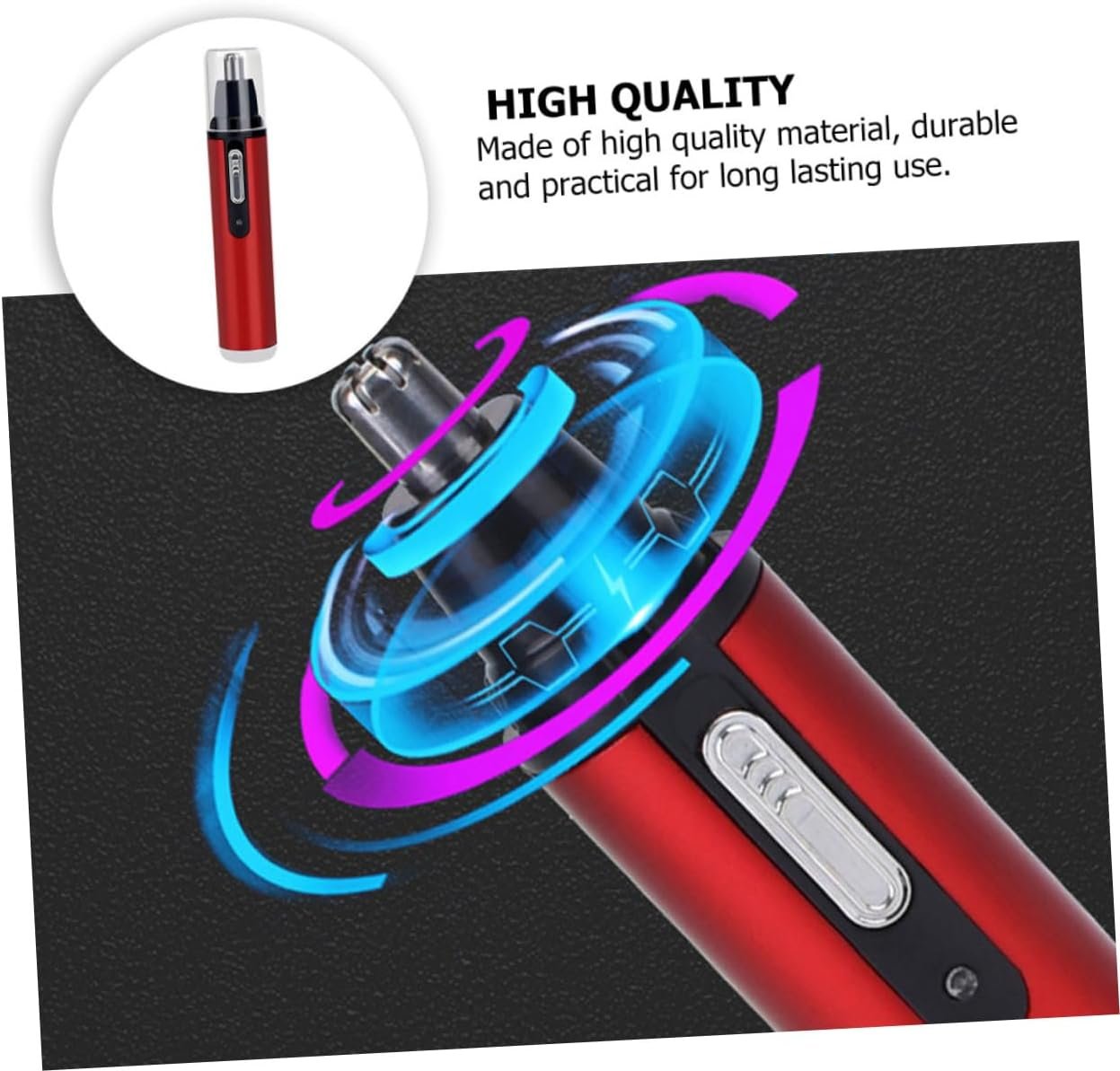 1Pc Electric Nose Hair Trimmer Eyebrow Razor for Men and Women Rechargeable Portable Hair Remover Painless Cutting Tool for Nose Eyebrows Durable Design - Image 4