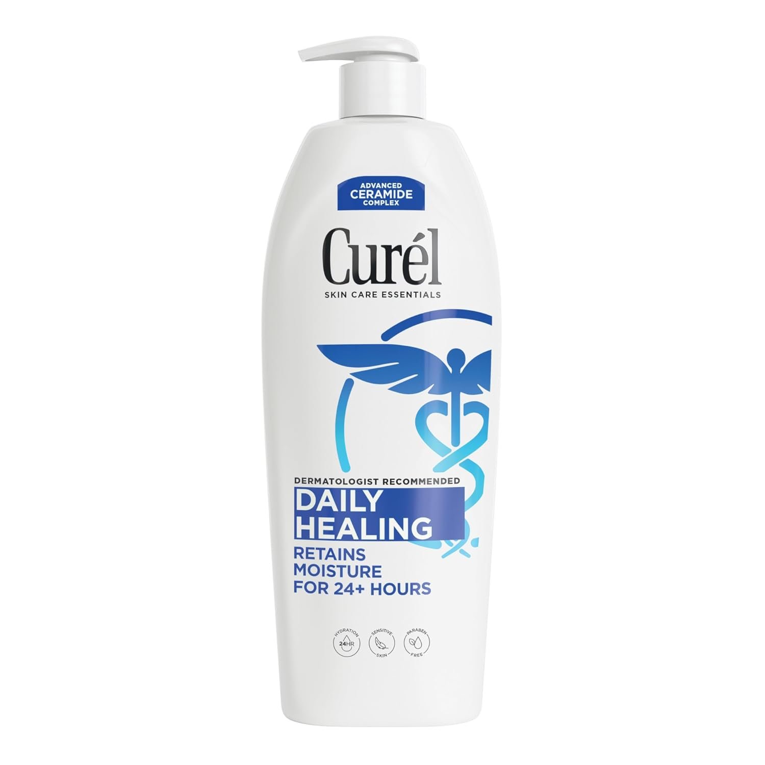 Curel Daily Healing Body Lotion for Dry Skin, Dermatologist Recommended Hydrating Body Lotion with Advanced Ceramides Complex, 20 Oz - Image 2