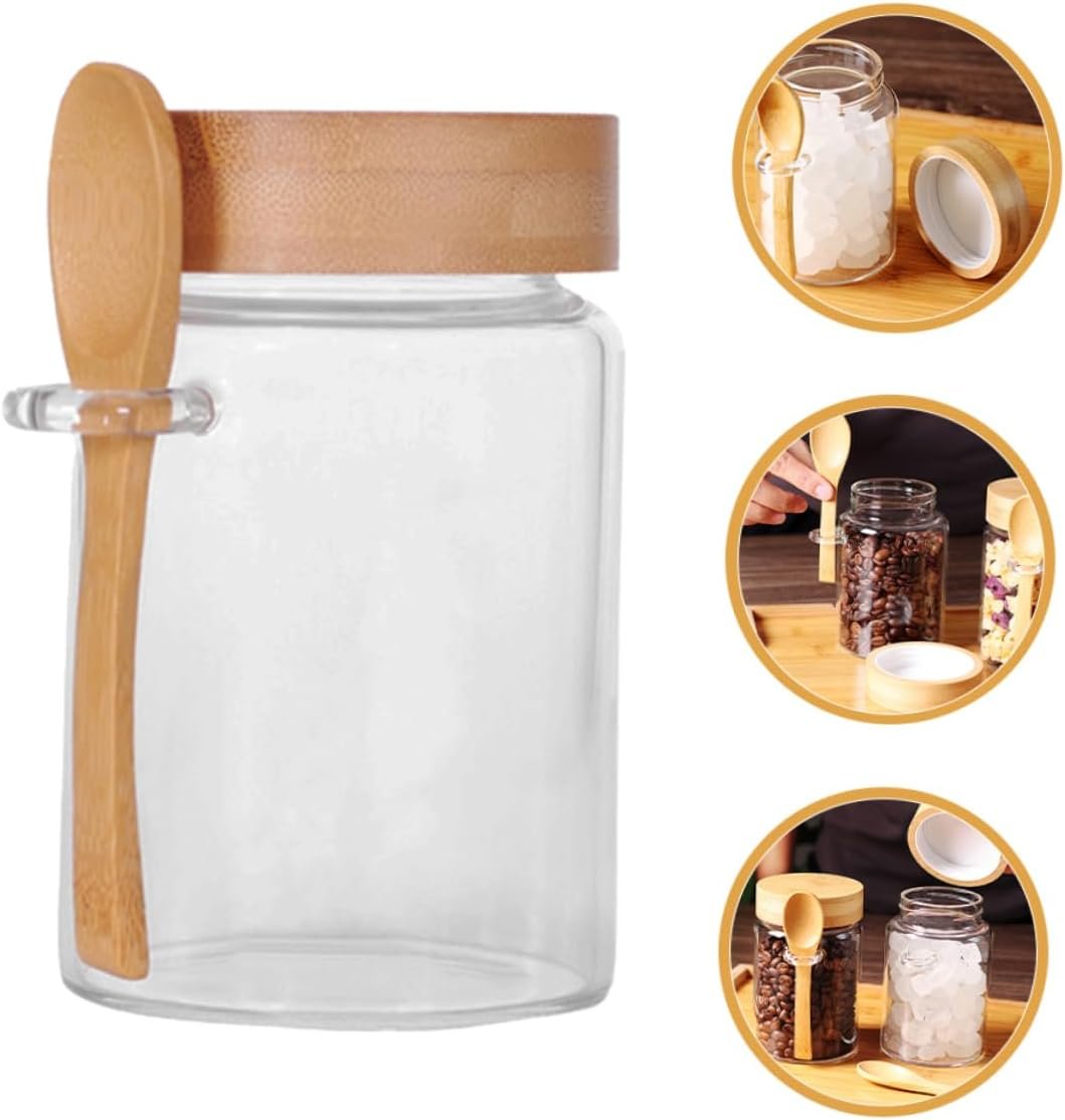 Glass Food Storage Jar with Lid Airtight Container for Beans Oats and Snacks Easy Access Wide Mouth Design for Kitchen and Home Use - Image 8