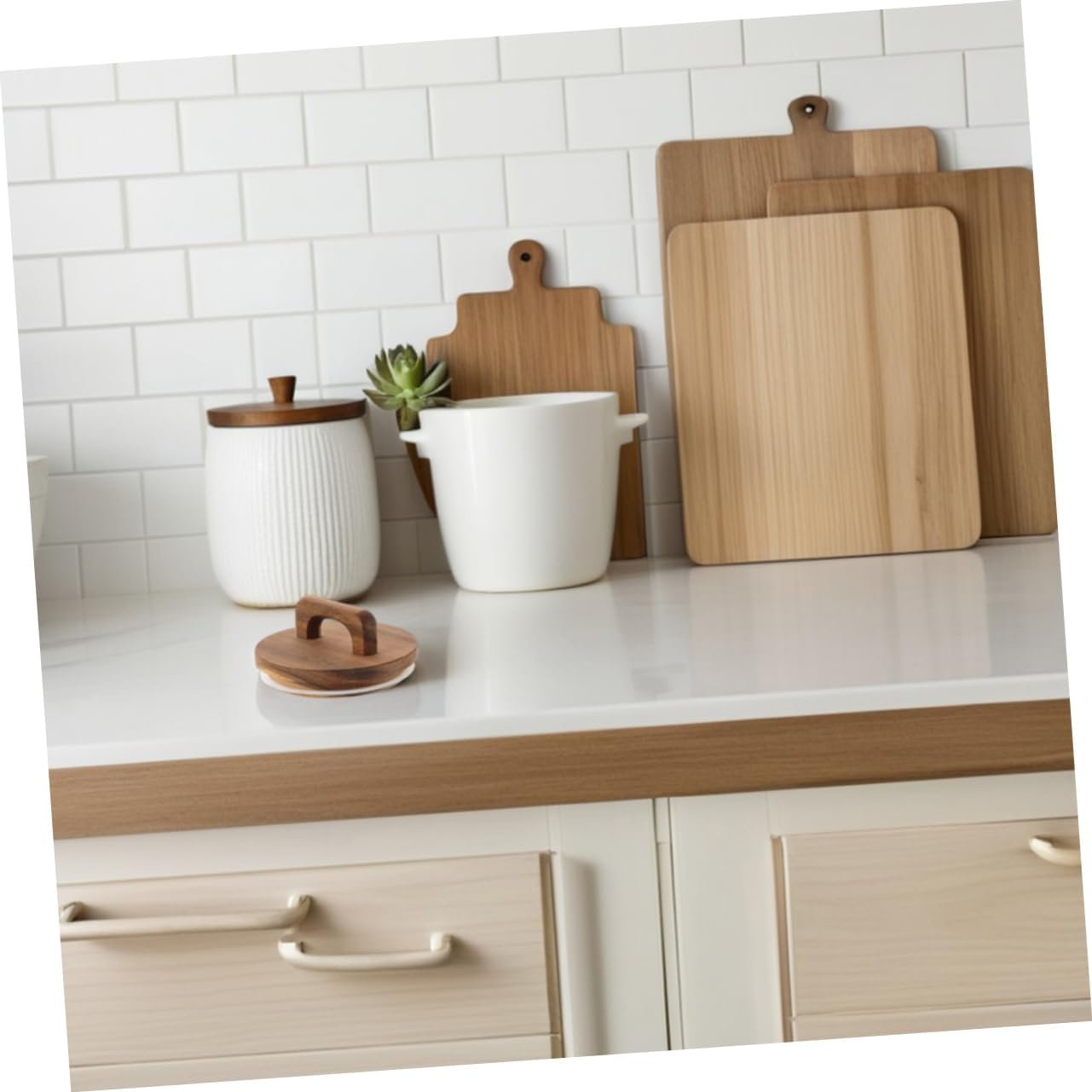 Zerodeko 2pcs Wooden Jar Lids with Silicone Seal Airtight Food Storage Lids for Glass Jars Acacia Wood with Handle for Crafts Kitchen Organization - Image 5