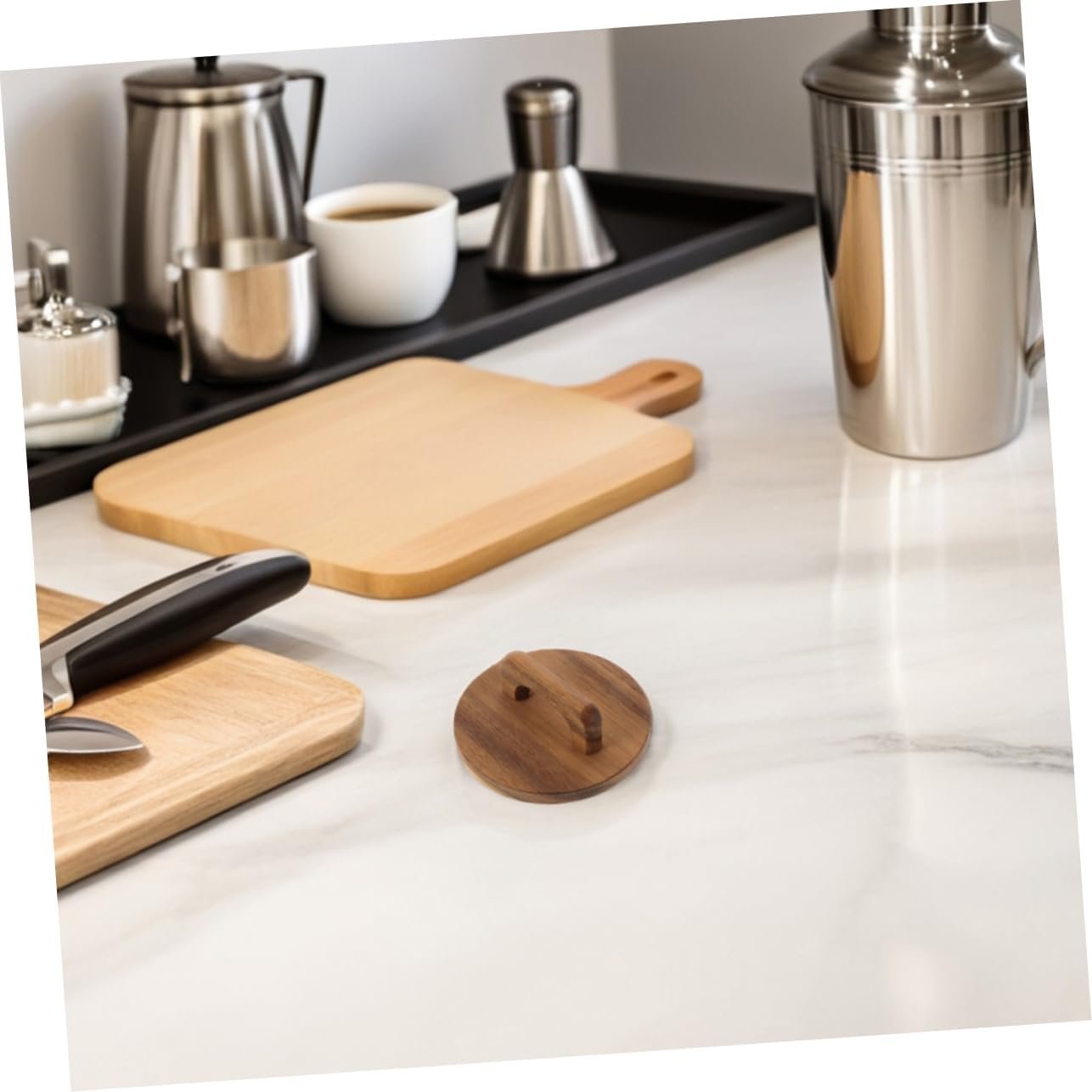 Zerodeko 2pcs Wooden Jar Lids with Silicone Seal Airtight Food Storage Lids for Glass Jars Acacia Wood with Handle for Crafts Kitchen Organization - Image 6