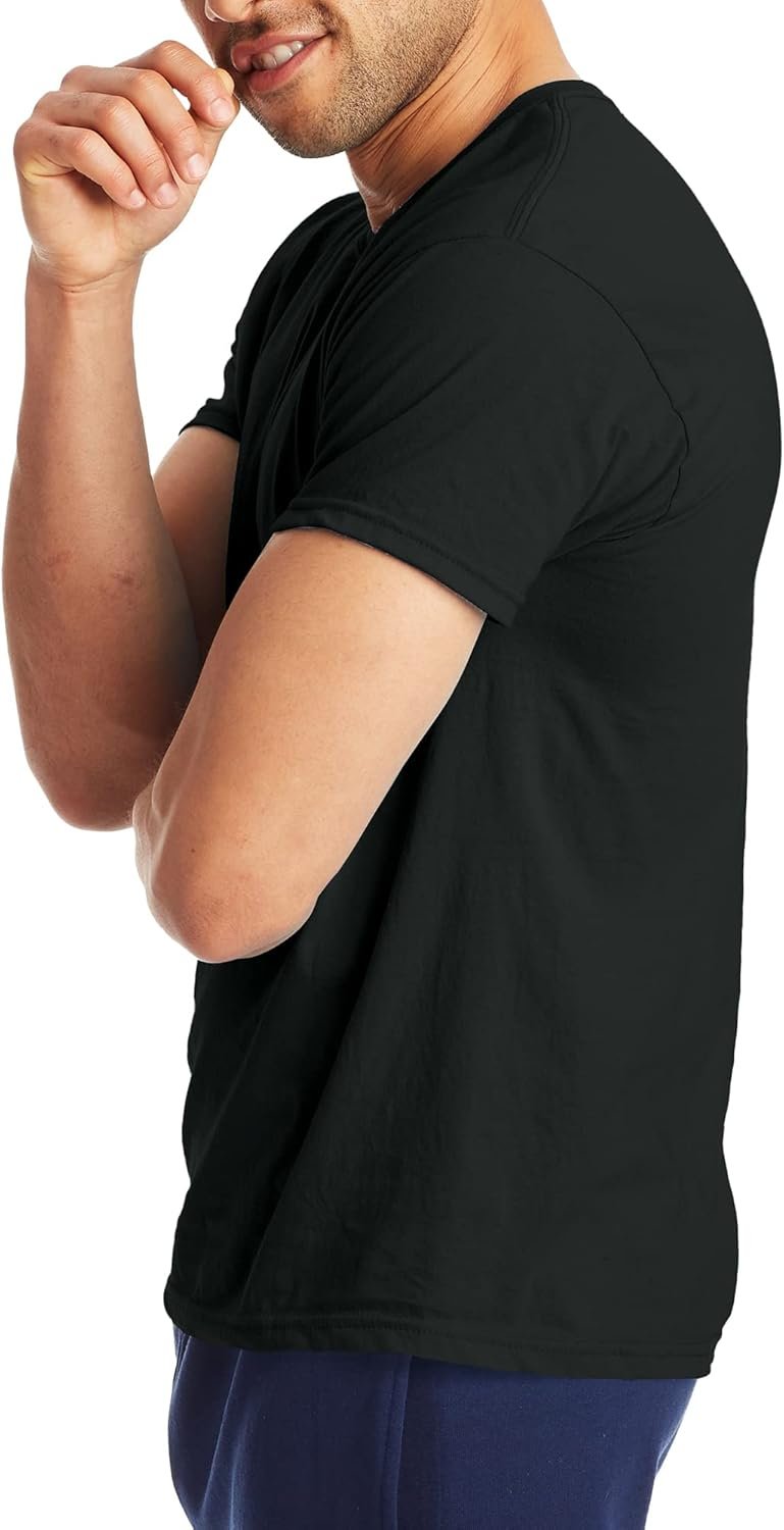Hanes X-Temp Performance T-Shirt Pack, Cotton Blend Moisture-Wicking Tees for Men, 2-Pack - Image 5