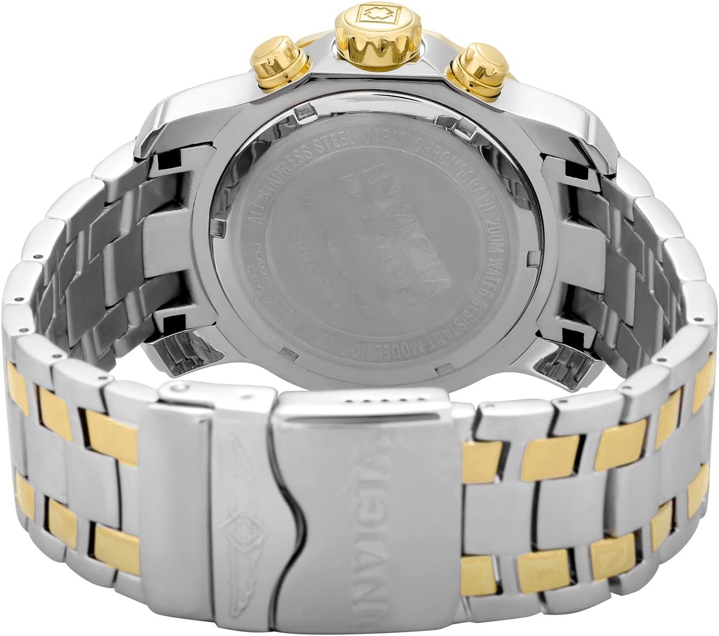 Invicta Men's Pro Diver Scuba 48mm Two Tone Stainless Steel Chronograph Quartz Watch, TT/Blue (Model: 0077) - Image 5