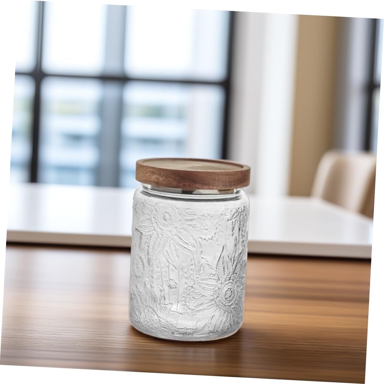 PRETYZOOM 700ml Jar Wide Mouth Lids Coffee Bean Jar for Glass Nut Storage Container - Image 3