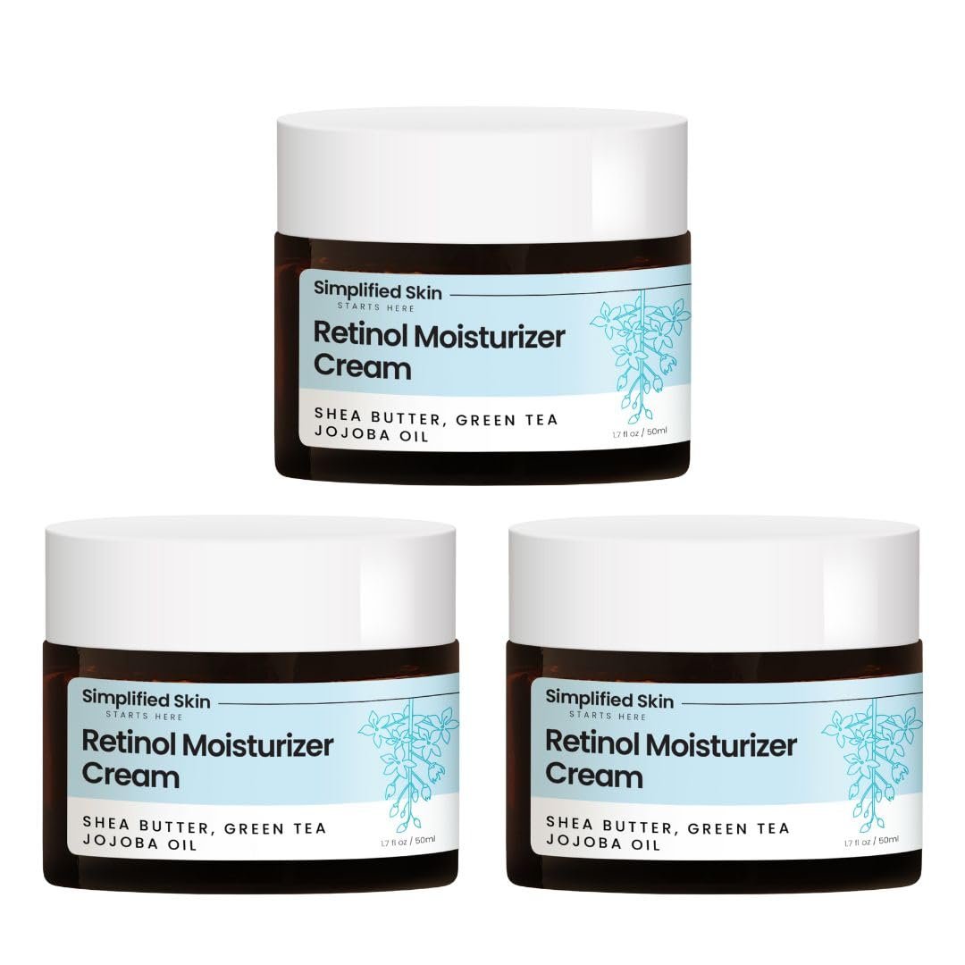 Retinol Cream for Face (Pack of 3) - 2.5% Retinol Moisturizer with Vitamin E & Hyaluronic Acid for Anti-Aging & Wrinkles - Hydrating Facial Moisturizer Cream - 1.7 Oz - Image 2