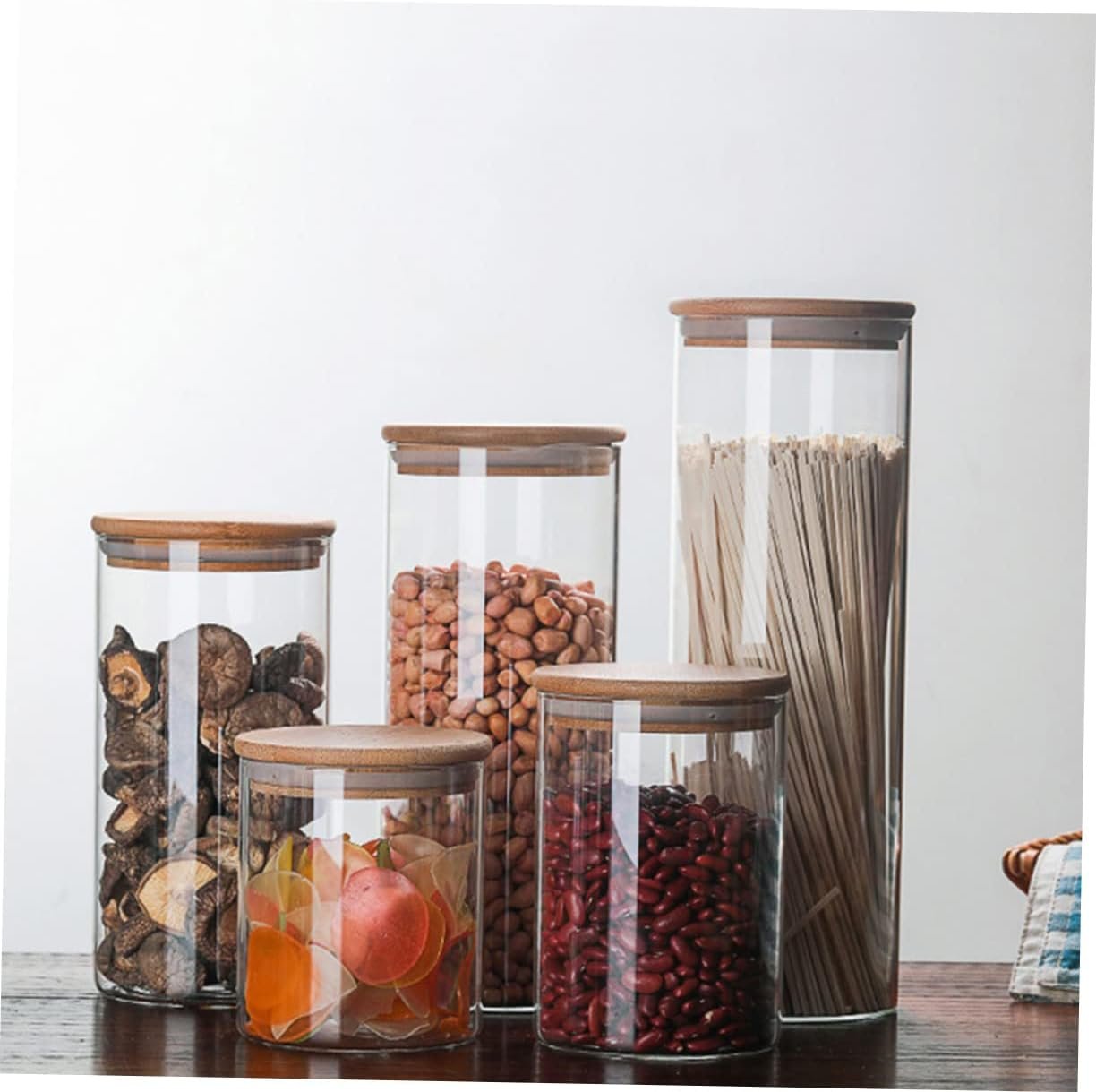 Luxshiny Glass Sealed Jar Set 350ml Storage Jars Clamp Lids for Airtight Storage of Cereals Tea Nuts - Image 6