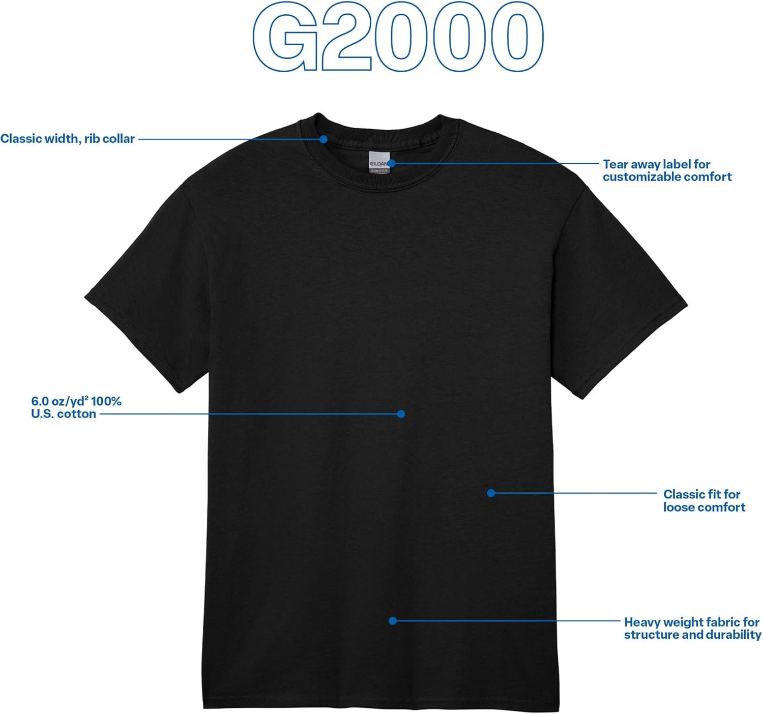 Gildan Unisex Adult Ultra Cotton T-Shirt, Style G2000, Multipack - Image 5