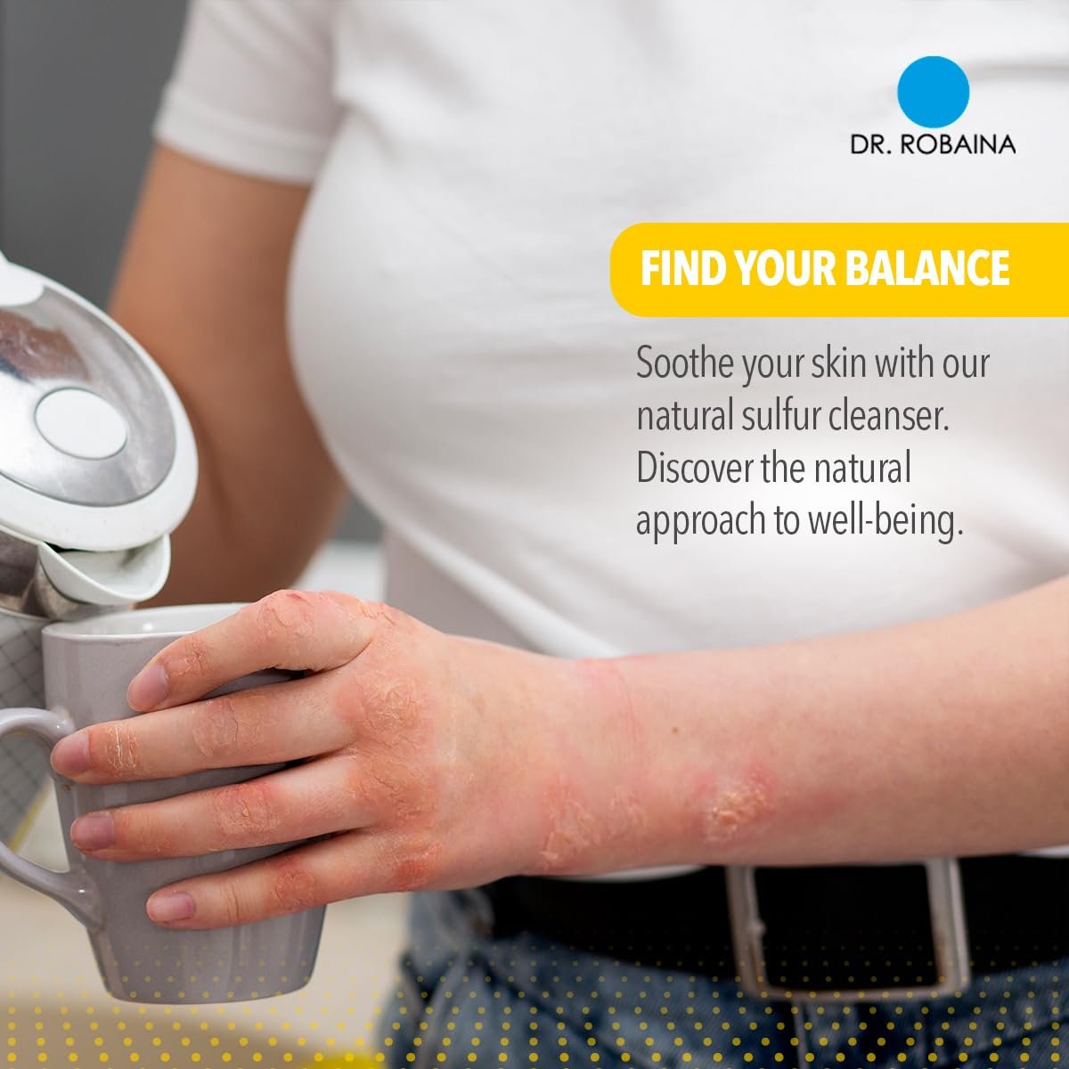 Dr. Robaina Sulfur Balsam Cleansing Bar – Face & Body Soap for Oily, Acne-Prone or Itchy Skin – Gently Exfoliates, Calms Redness & Removes Excess Oil – Tea Tree, Calendula & Shea, 4 oz - Image 3