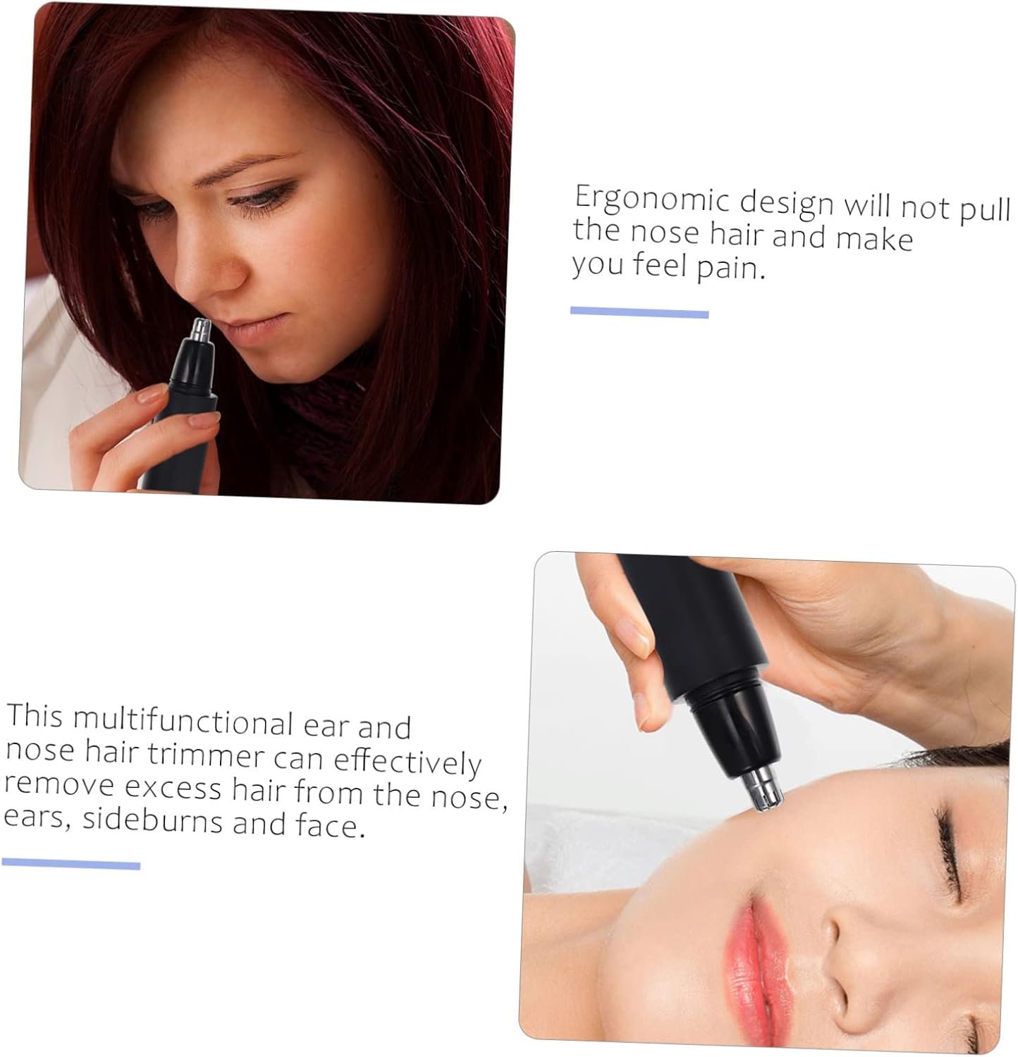 1Pc USB Rechargeable Nose Hair Trimmer Vibrissa Clipper for Men and Women Ergonomic Design Skin Friendly Lightweight Personal Care Device for Travel - Image 6