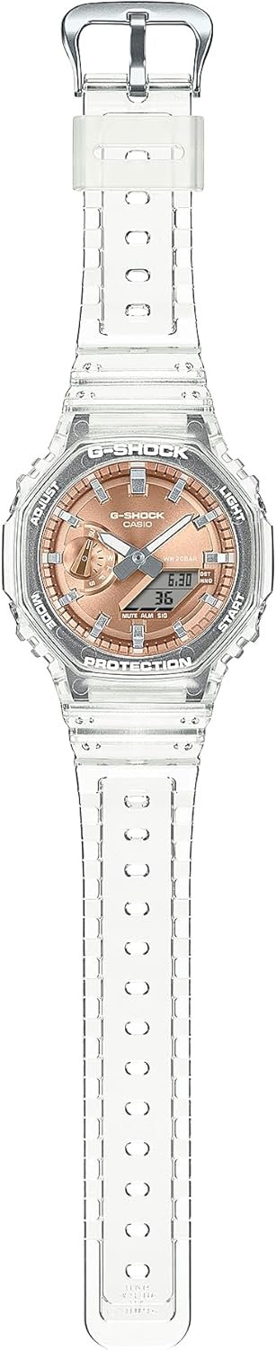Casio G-Shock Octagonal Rose Gold Dial Translucent Resin Watch GA2100BM-7A5 - Image 4