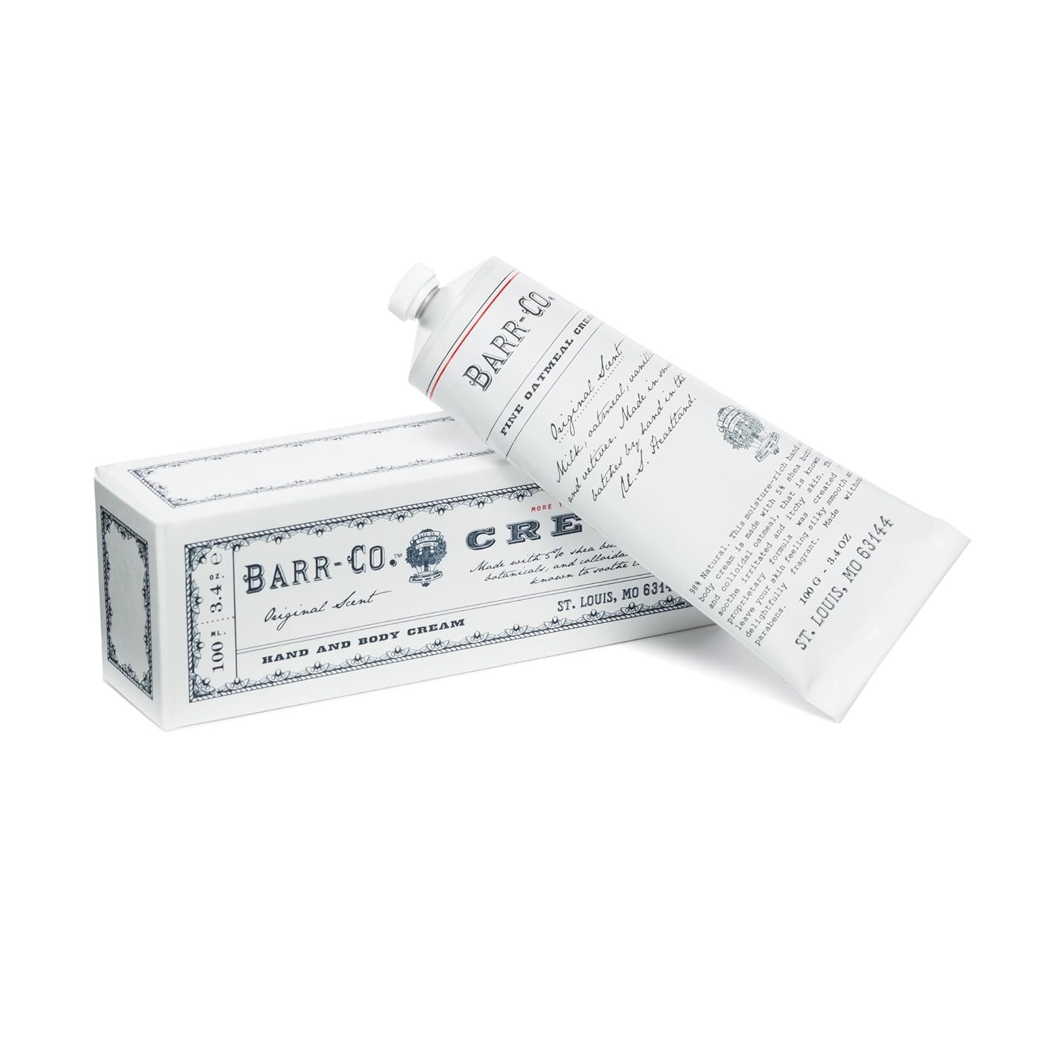 BARR-CO. Original Scent Shea Butter Hand Cream for Women & Men - Tranquil Milky Oat, Vanilla & Vetiver Hand Moisturizer for Dry Cracked & Working Hands - Moisturizing, Smooth Repair Cream, 3.4 fl oz - Image 2