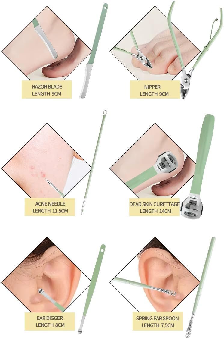 Professional Nail Clippers Kit 22-Piece – Stainless Steel Manicure Kit for Men & Women, Nail Care Set with Pedicure Tools, Toe Nail Clippers, Travel Manicure Kit - Image 7