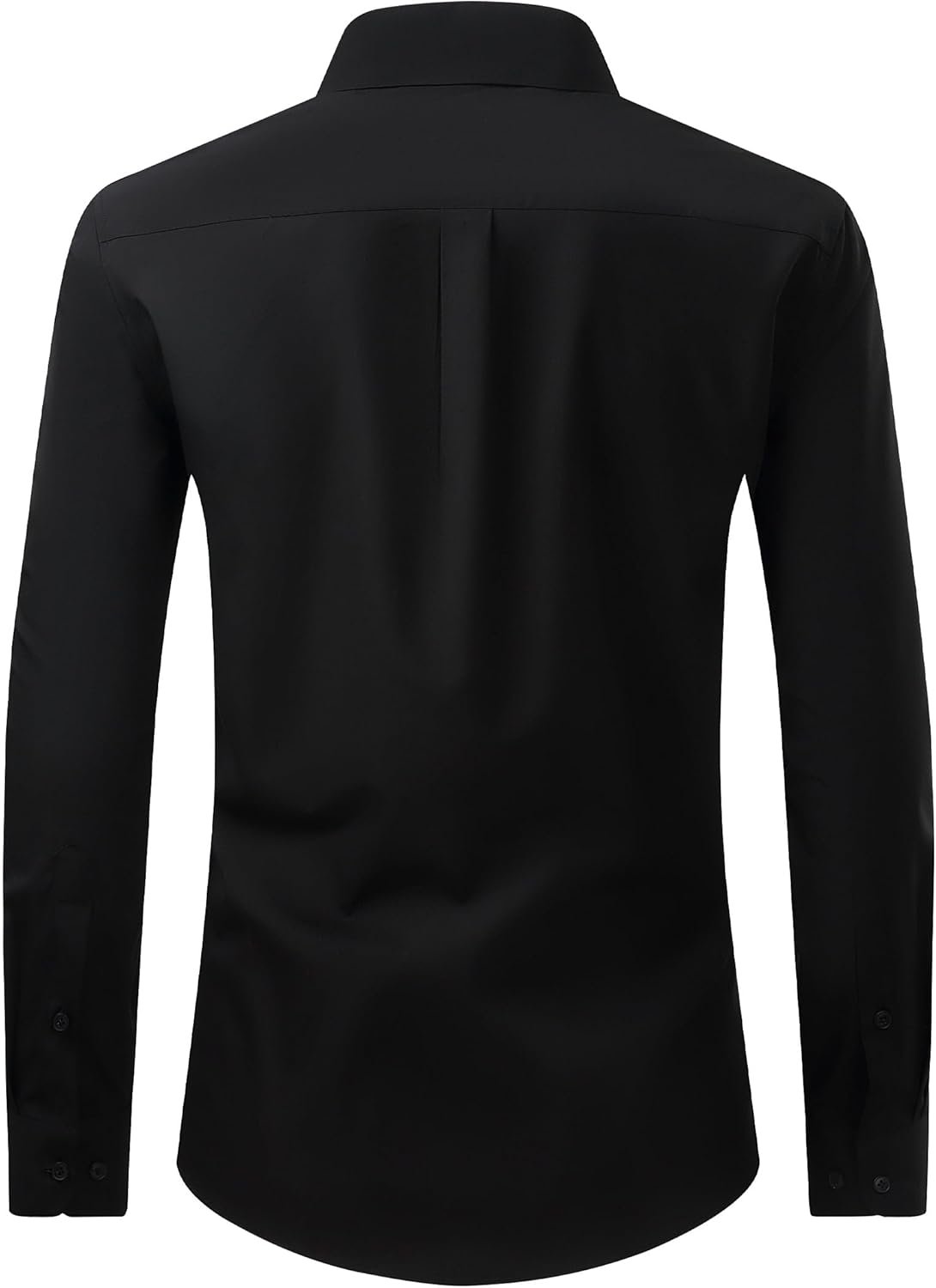 Alimens & Gentle Men's Dress Shirt Regular Fit Stretch Stain Shield Long Sleeve Solid Business Wedding Button Down Shirts - Image 4