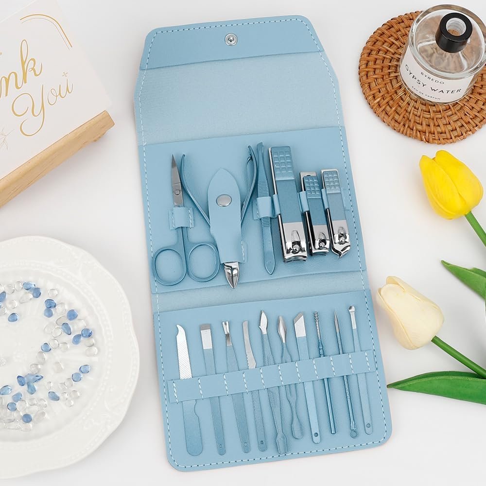 Nail Set,Toenail Clippers,Nail Kit for Beginners with Everything,Nail Scissors,Nail Clippers for Seniors,Manicure and Pedicure Kit,Nail Care Kit,Manicure Set Women,Tweezers for Men,Metal Nail File - Image 7