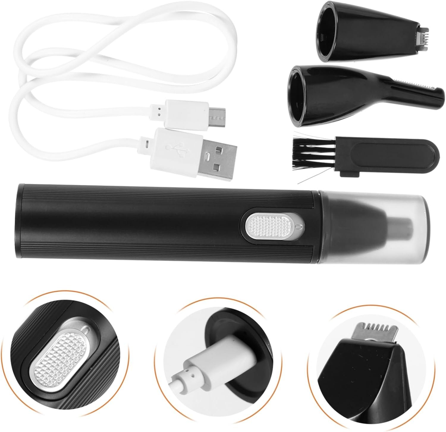 1Set Electric Nose Hair Trimmer Personal Care Device for Easy Hair Removal Painless Nose Hair Cleaning Tool for Men Women Compact Design Black - Image 5