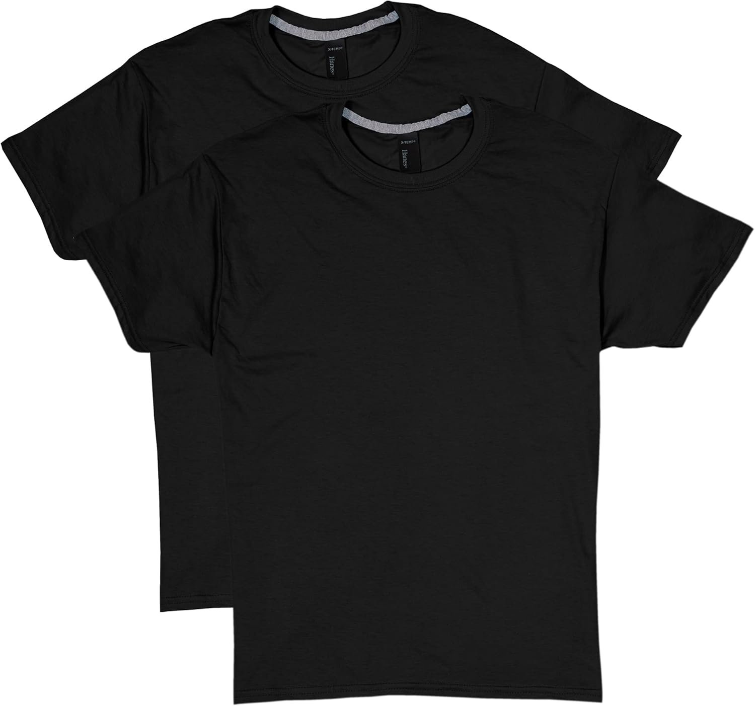 Hanes X-Temp Performance T-Shirt Pack, Cotton Blend Moisture-Wicking Tees for Men, 2-Pack - Image 2