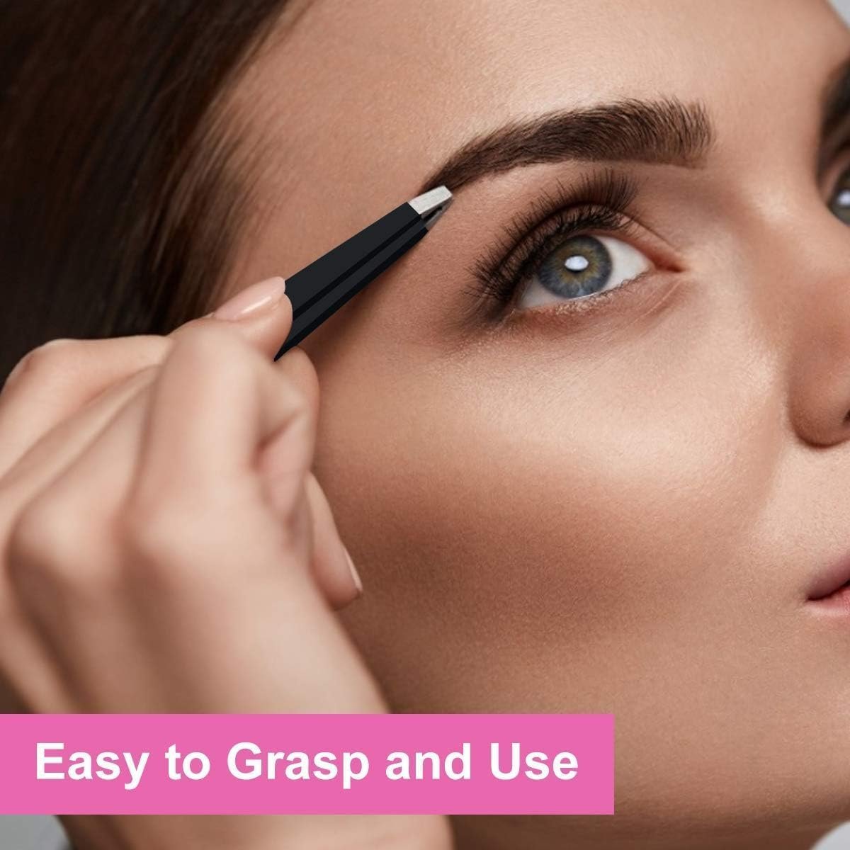 Tweezers and Fingernail Clippers Kit, 8 Pcs Professional Tweezer Nail Clipper Set Stainless Steel Manicure Tools with Case for Men Women - Image 10