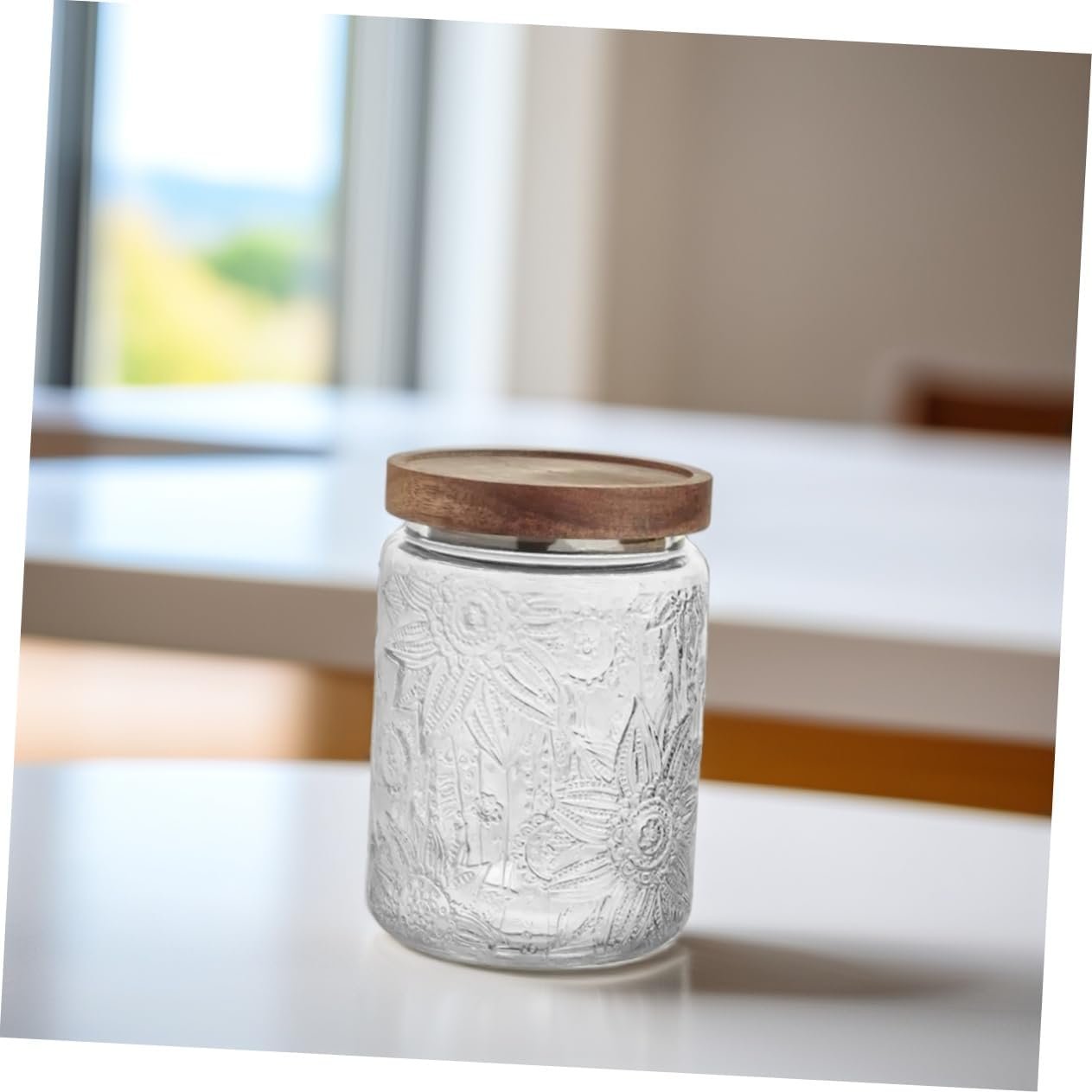 PRETYZOOM 700ml Jar Wide Mouth Lids Coffee Bean Jar for Glass Nut Storage Container - Image 5