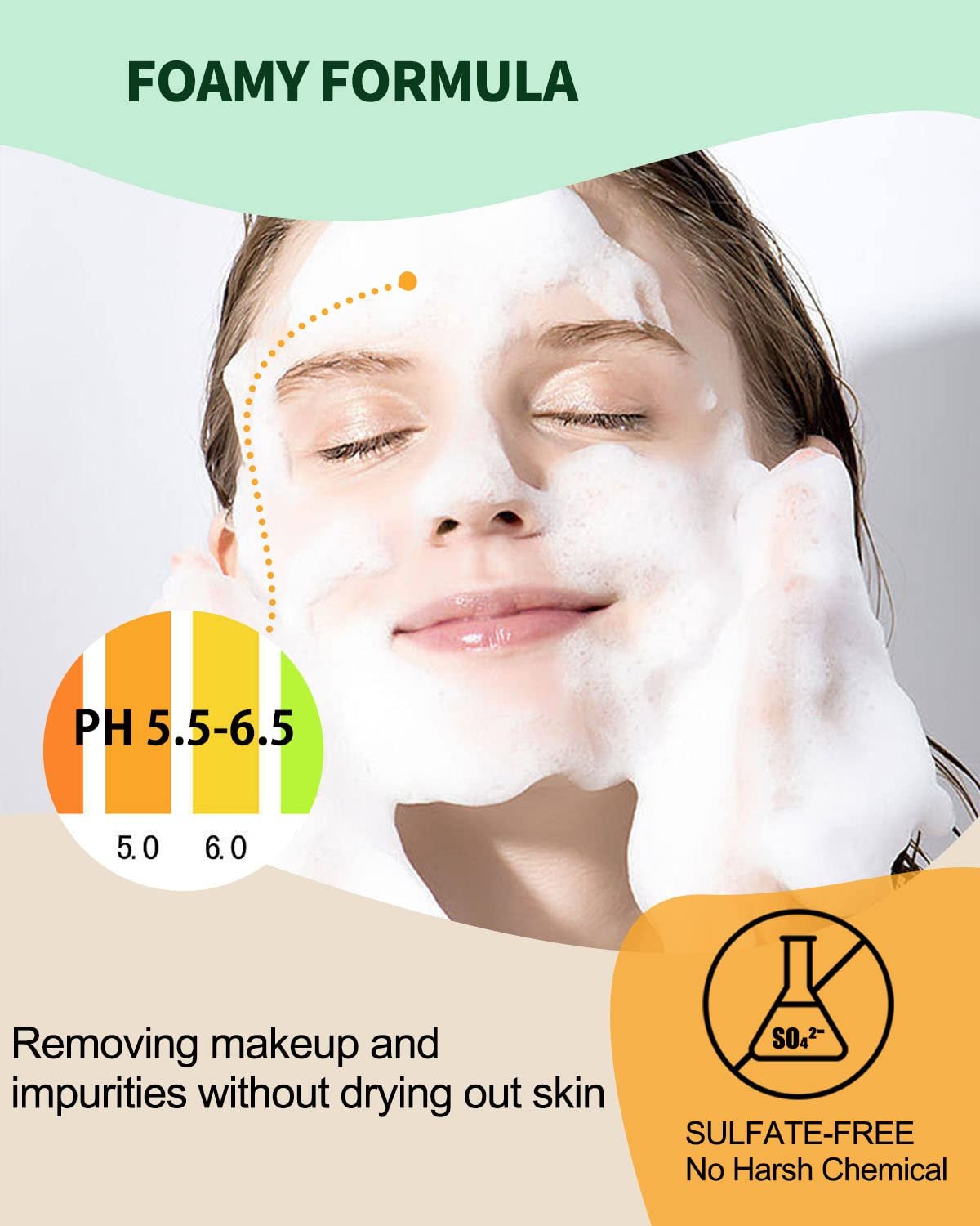 Face Wash Bar Facial Cleansing Bars Balancing Face Soap Cleanser Hydrating for Dull Dry Normal Skin, Amino Acid Facial Cleanser, Soap Free, Sulfate Free, Zero Waste - Image 5