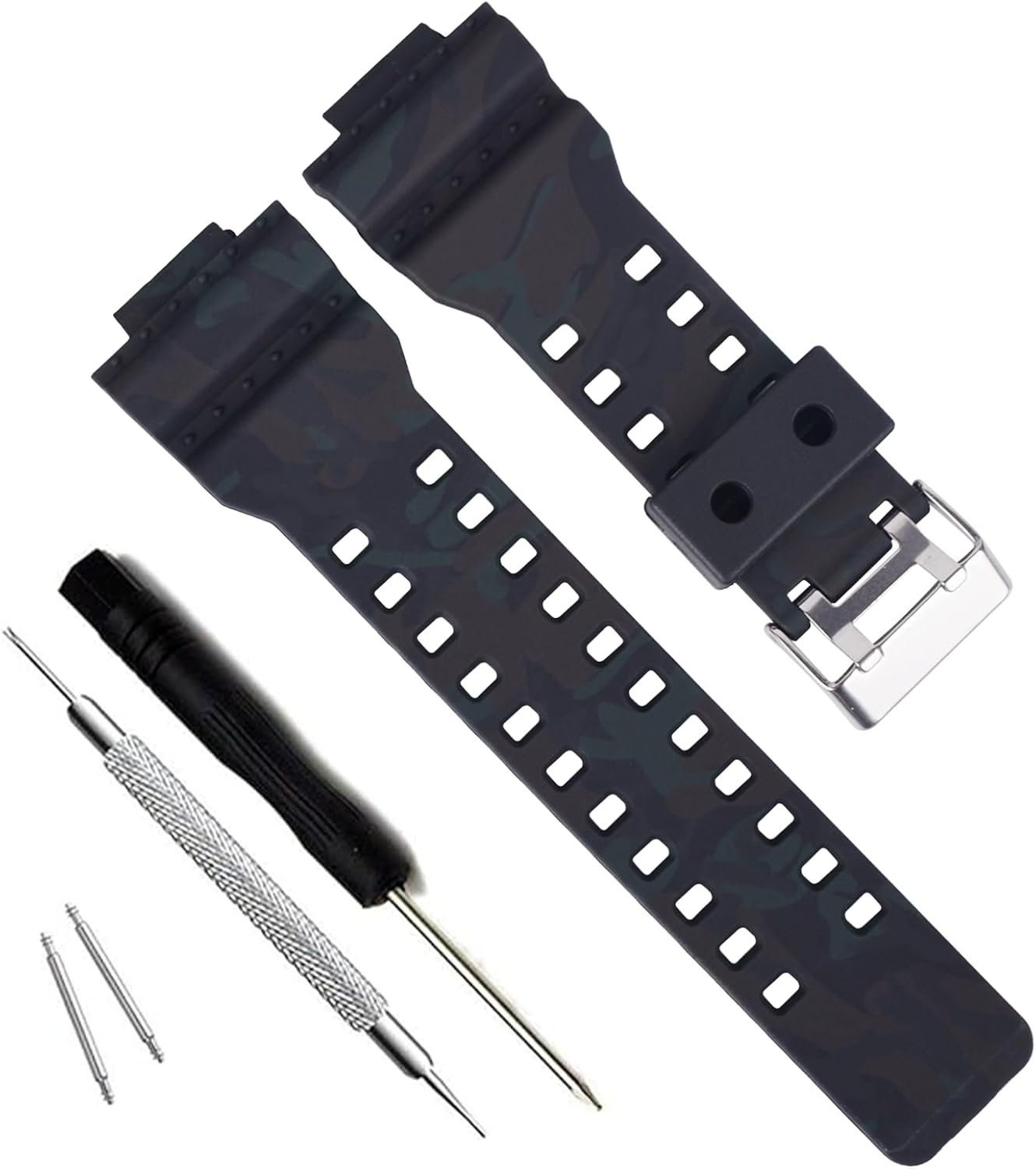 My Time OliBoPo Natural Resin Replacement Watch Band Strap for Casio Mens G-Shock GD120/GA-100/GA-110/GA-100C - Image 2