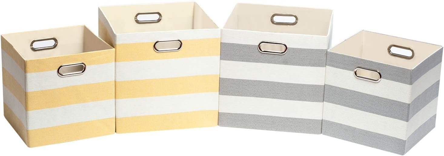 Posprica 3X Thicker Storage Bins Storage Cubes, 13×13 Fabric Storage Boxes Foldable Baskets Containers Drawers for Nurseries,Offices,Closets,Home Décor - Image 8